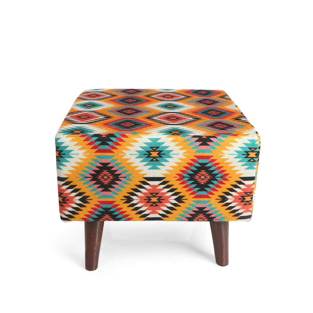Pouffe Multicolour - Square Pouffe Stool