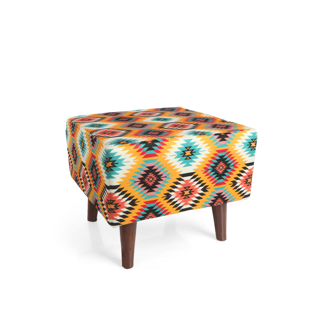 Pouffe Multicolour - Square Pouffe Stool