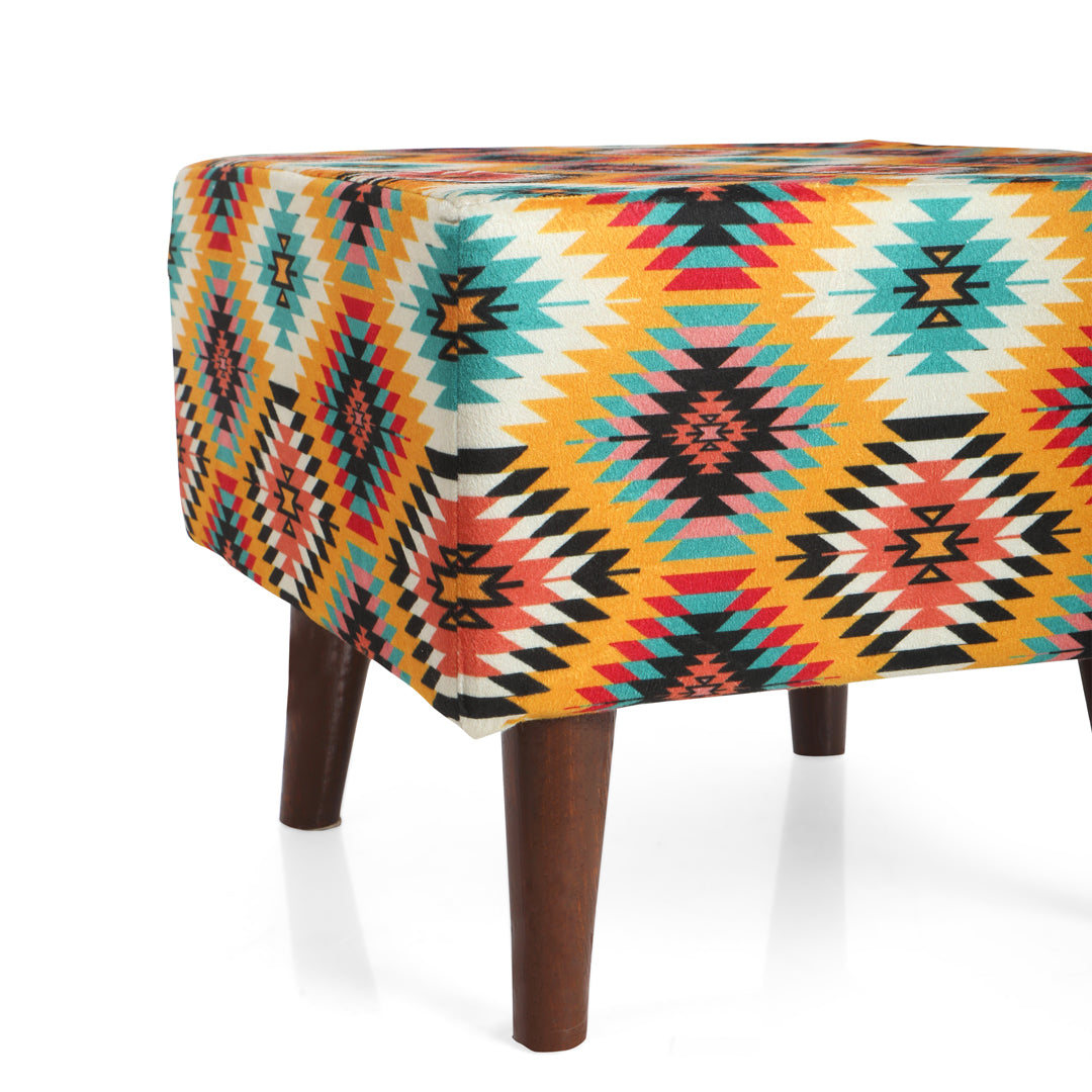 Pouffe Multicolour - Square Pouffe Stool