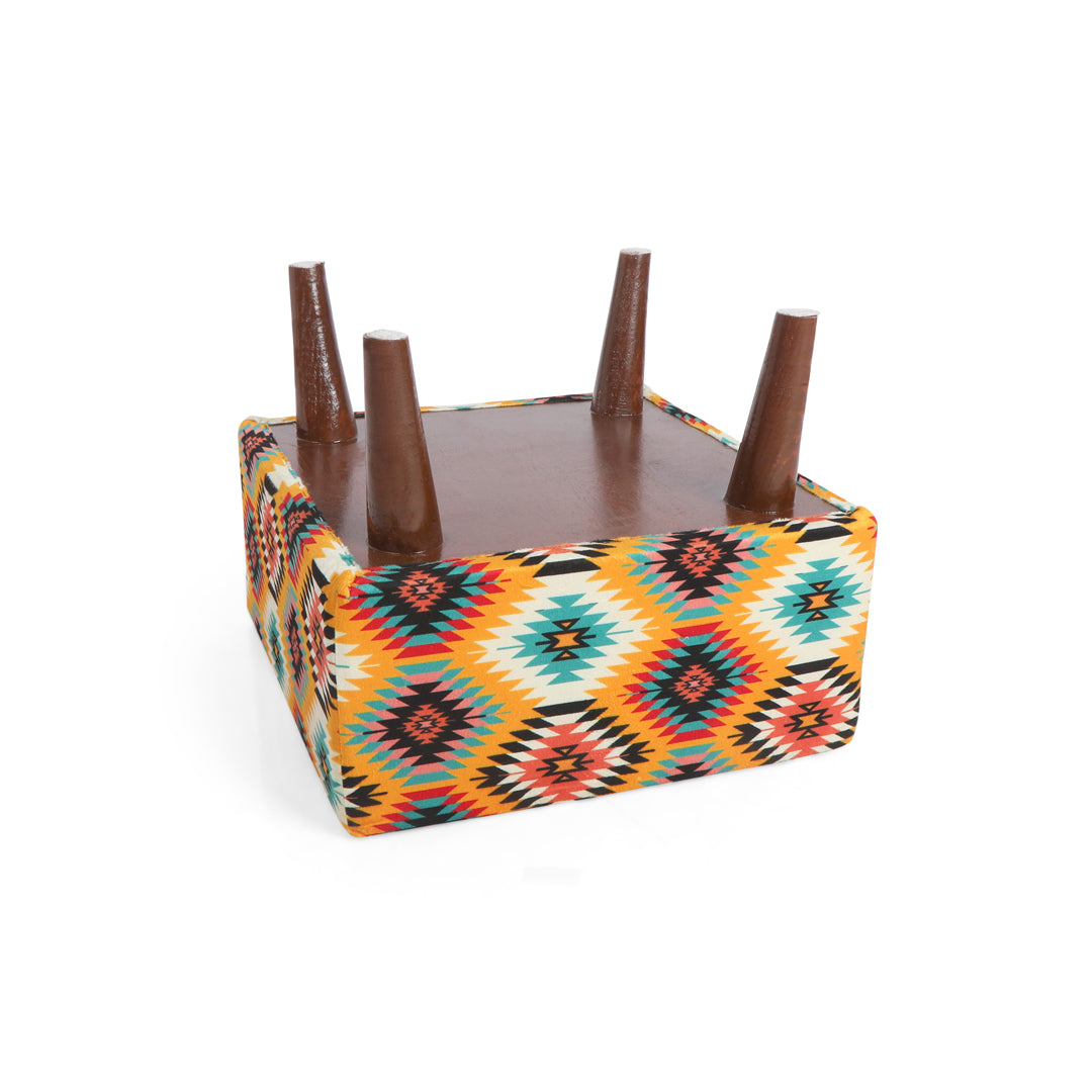 Pouffe Multicolour - Square Pouffe Stool