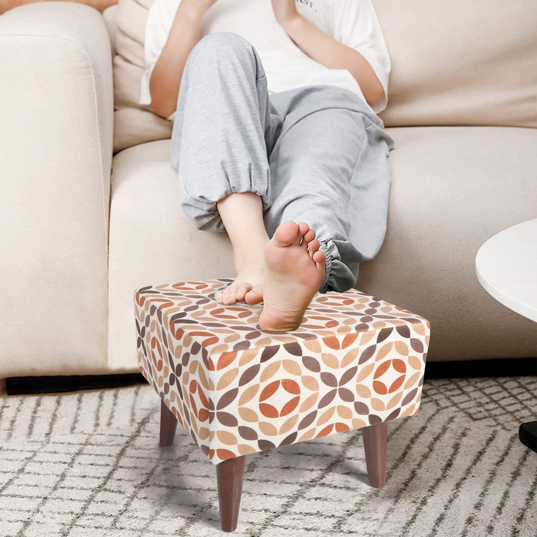 Pouffe Beige, Brown & Black - Pouffe Stools