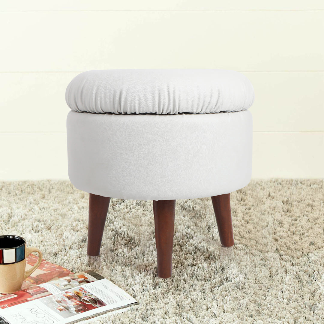 Pouffe White - Storage Pouffe