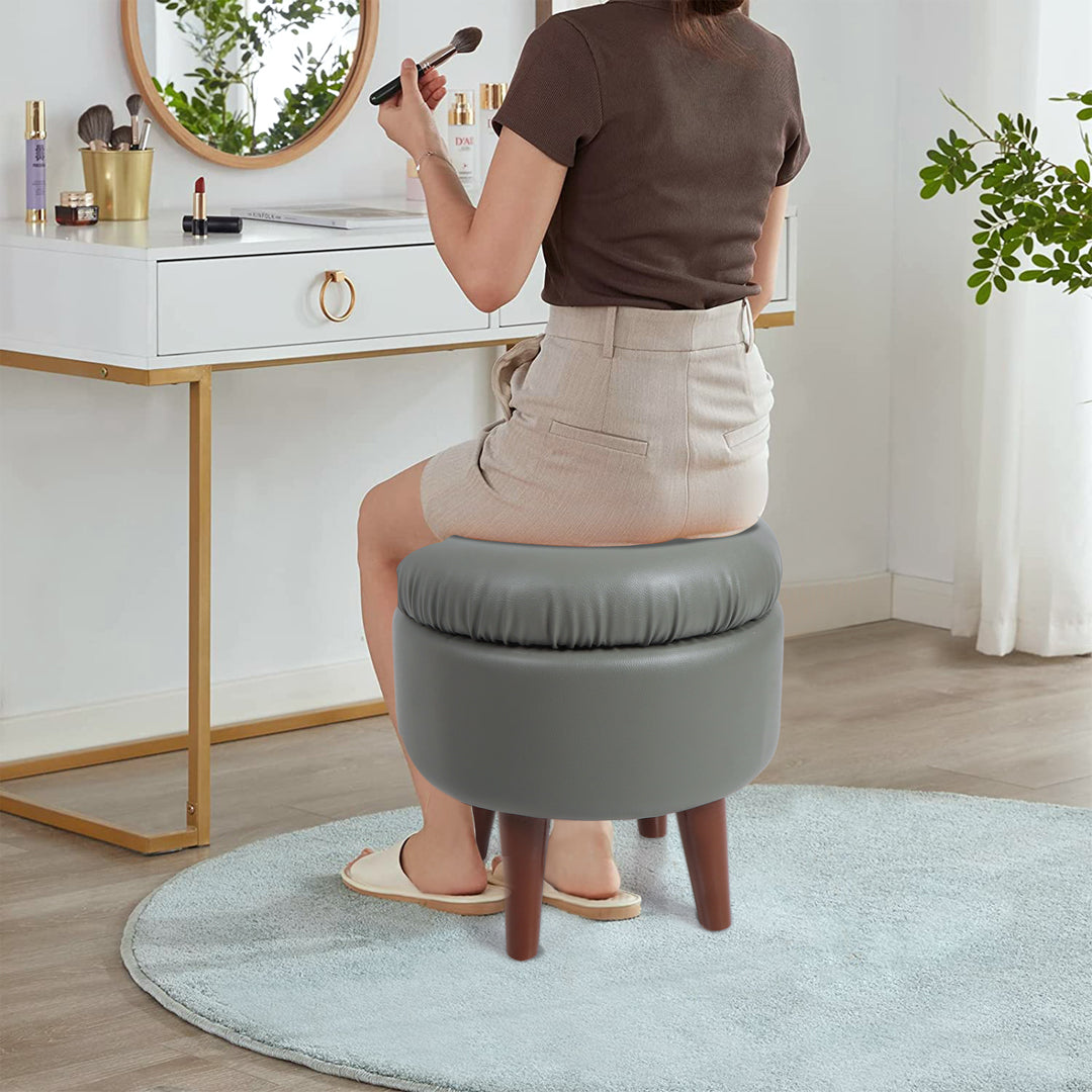 Pouffe Dark Grey - Storage Pouffe