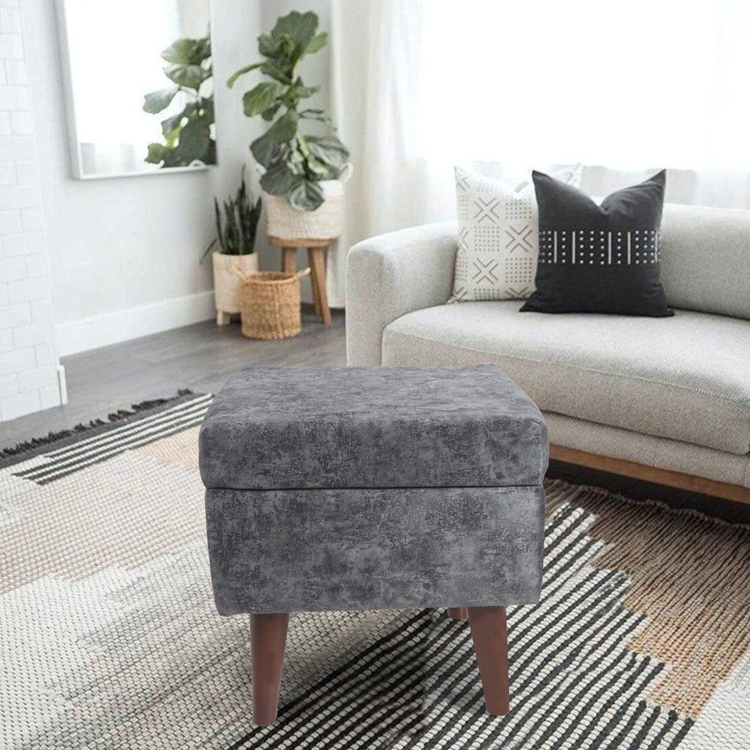 Pouffe Grey - Storage Pouffe