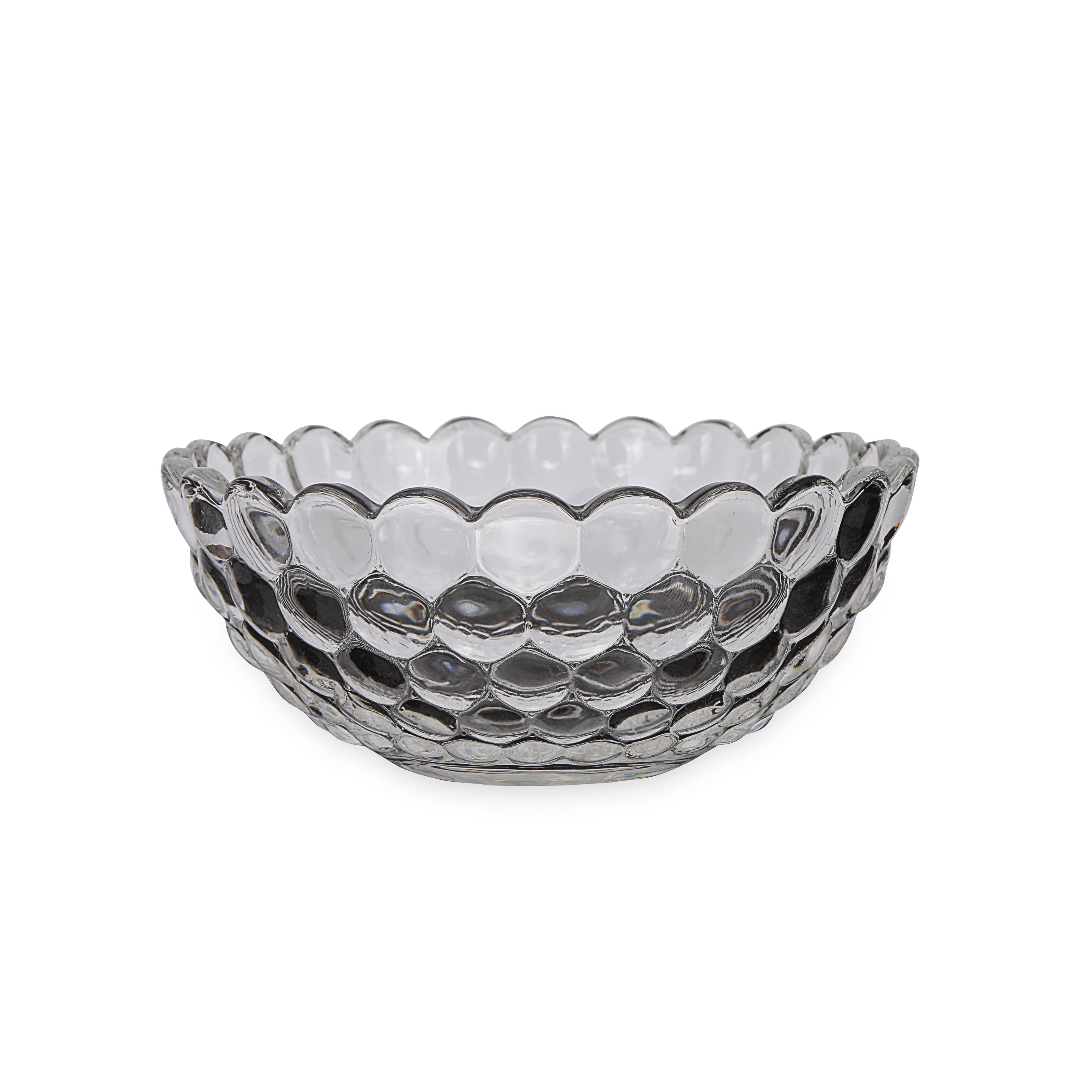Basket with Spoon - White Metal