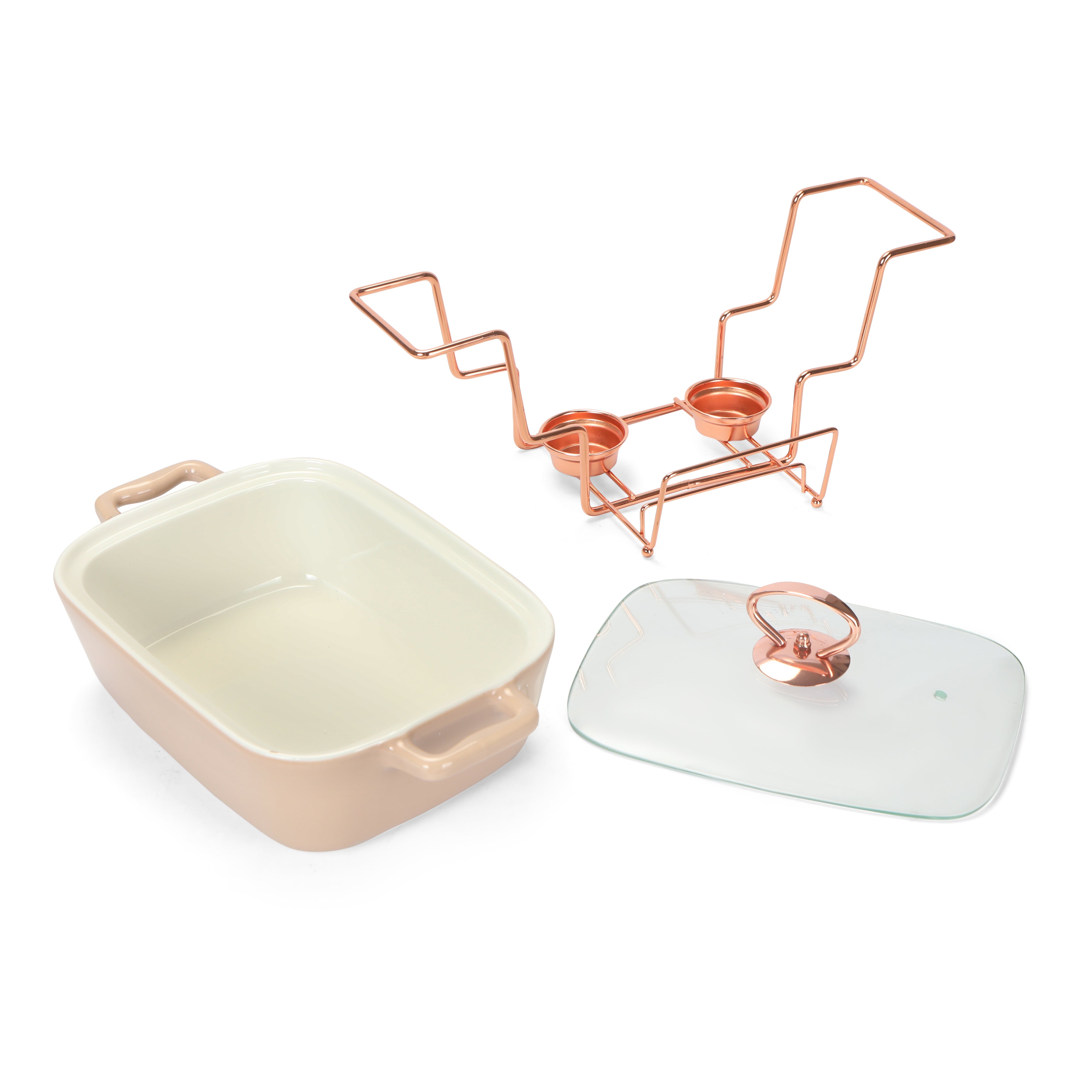 Chafing Dish Single Rectangle - Pink