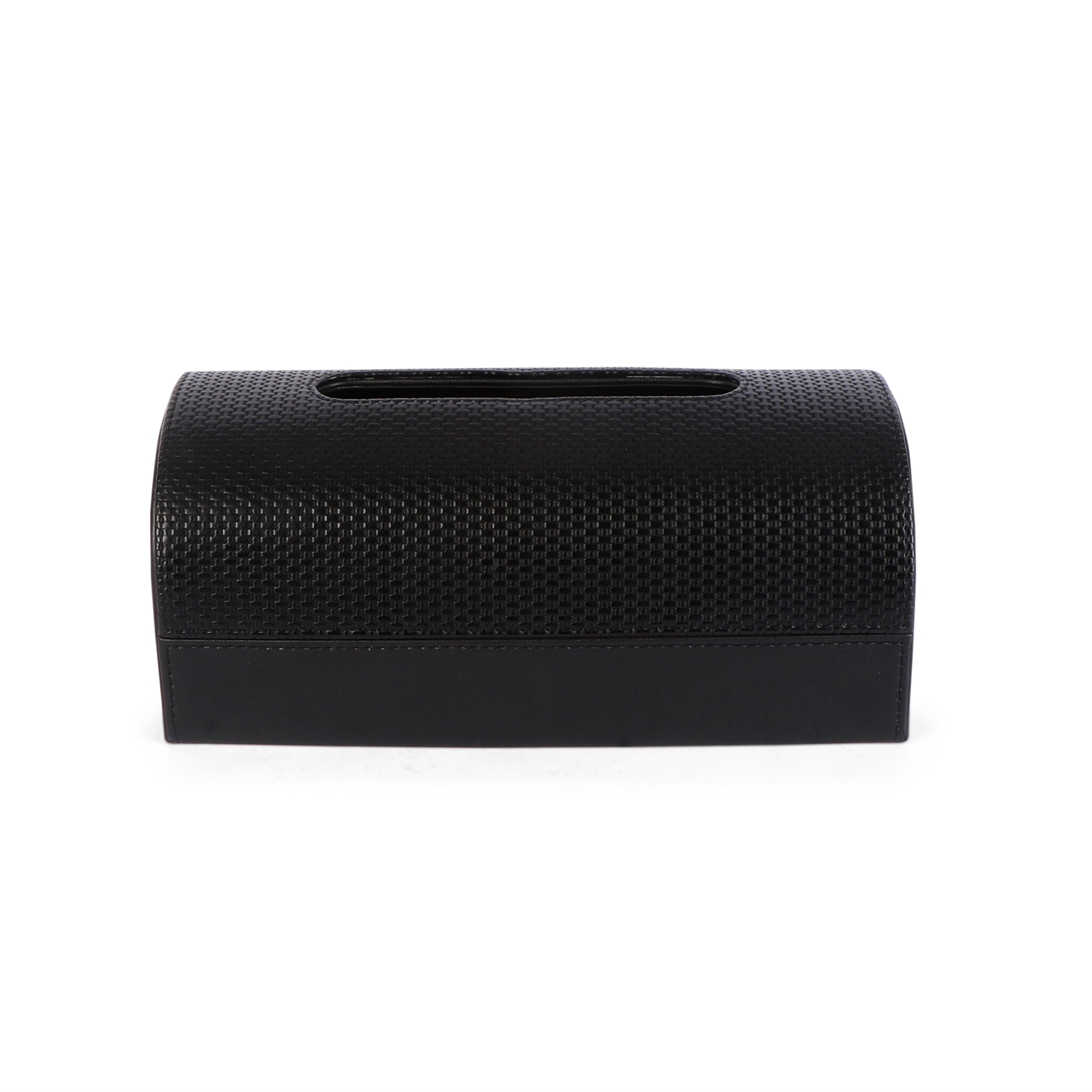 Dome Tissue Box - Black Leatherette