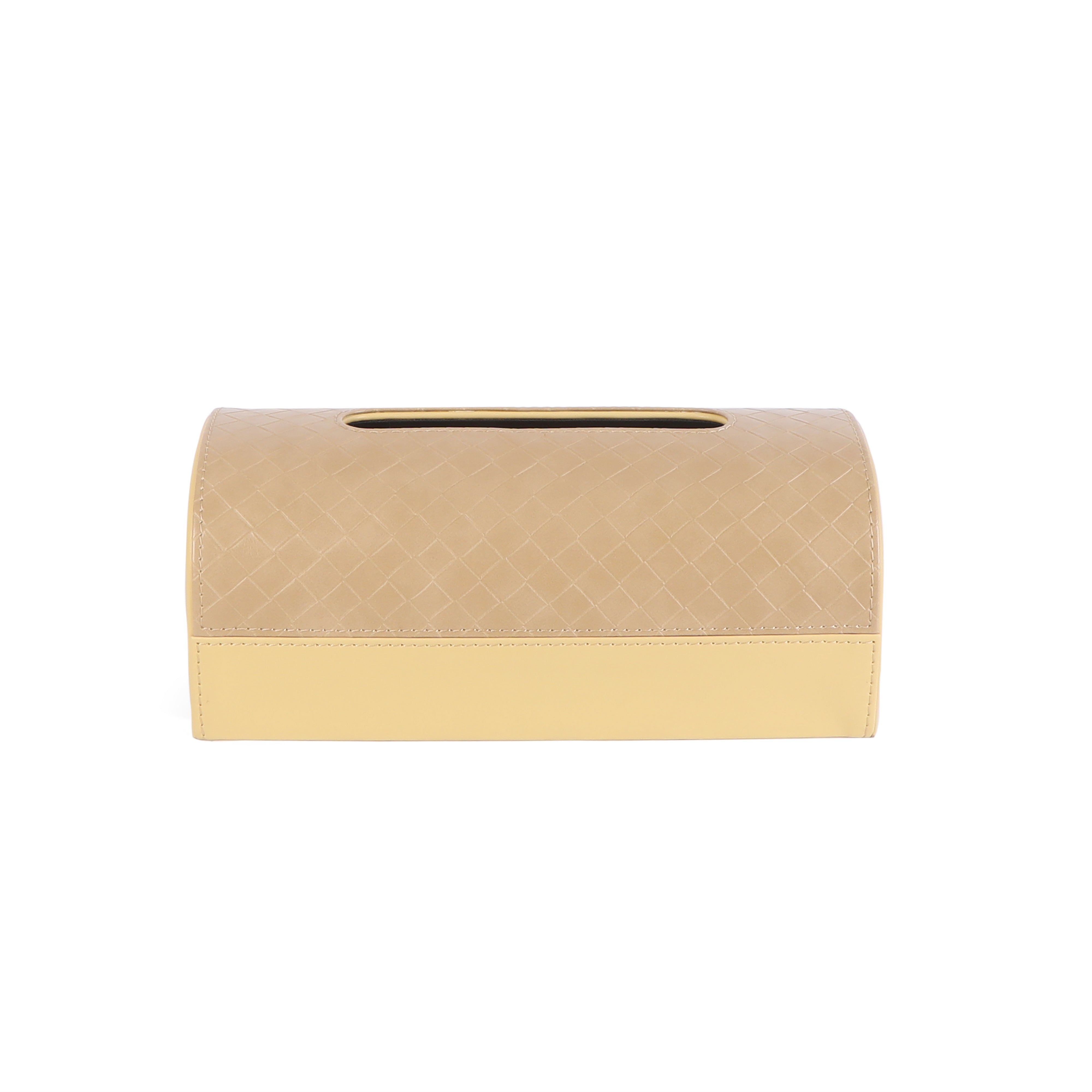 Dome Tissue Box - Cream Leatherette
