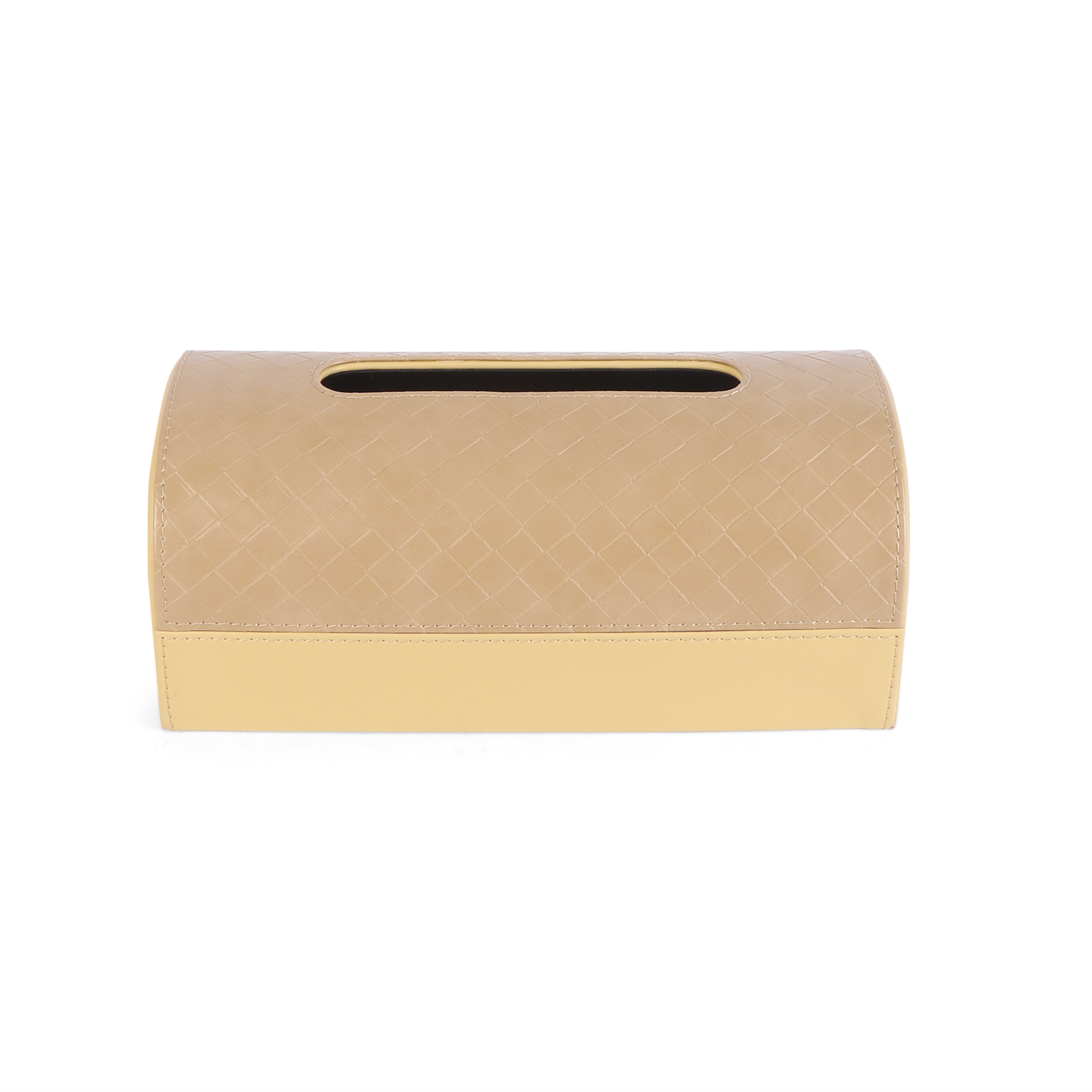 Dome Tissue Box - Cream Leatherette