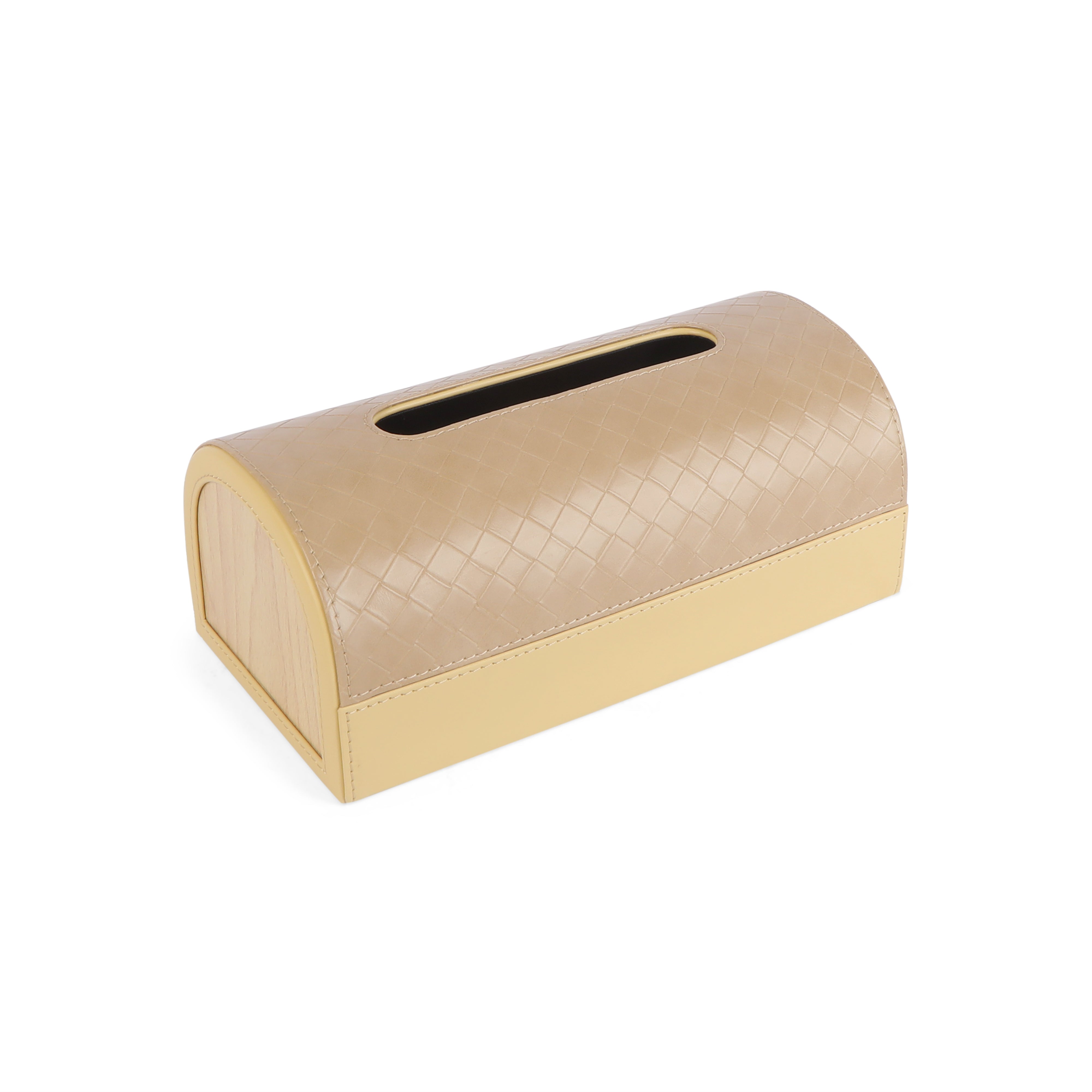 Dome Tissue Box - Cream Leatherette