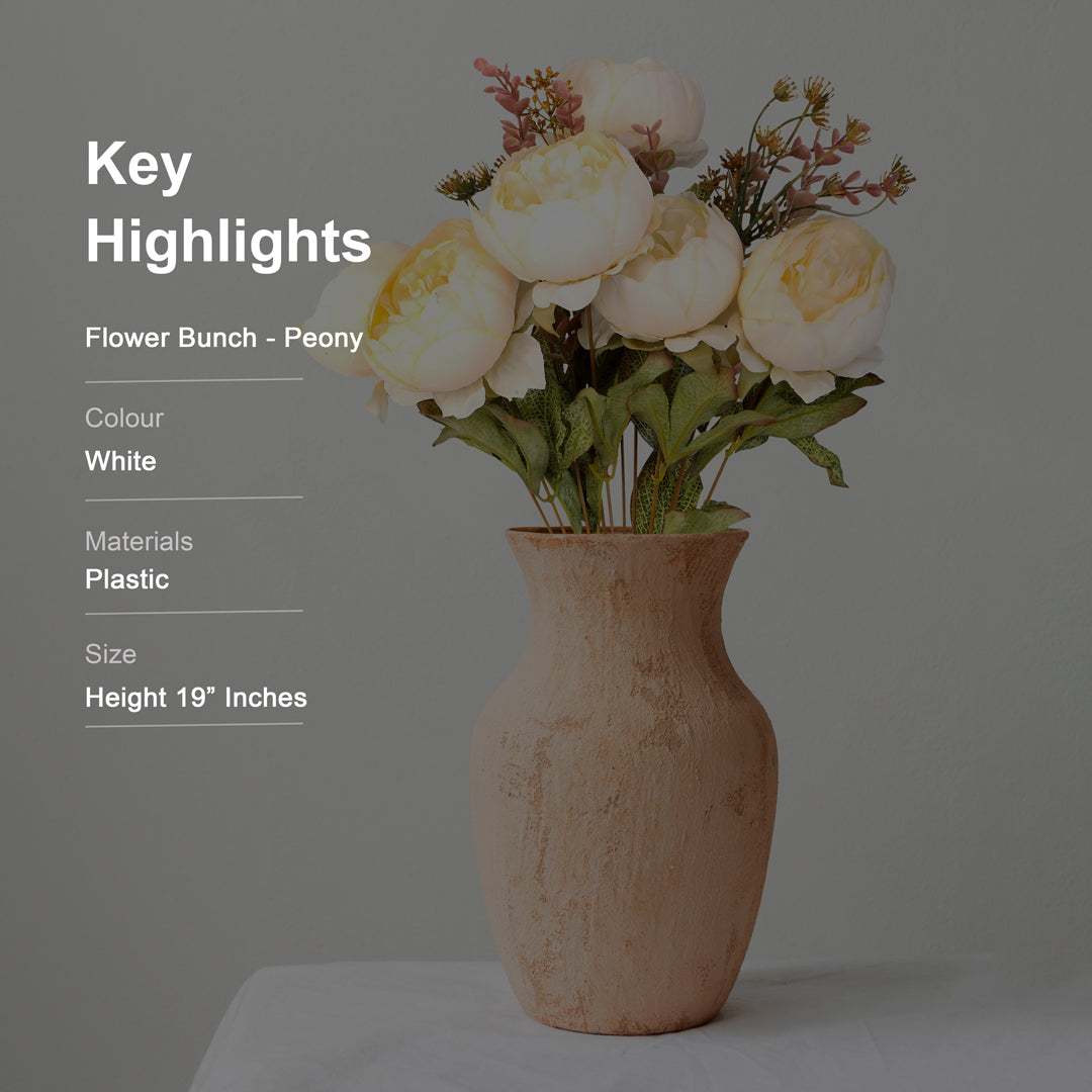 Flower Bunch - Peony White
