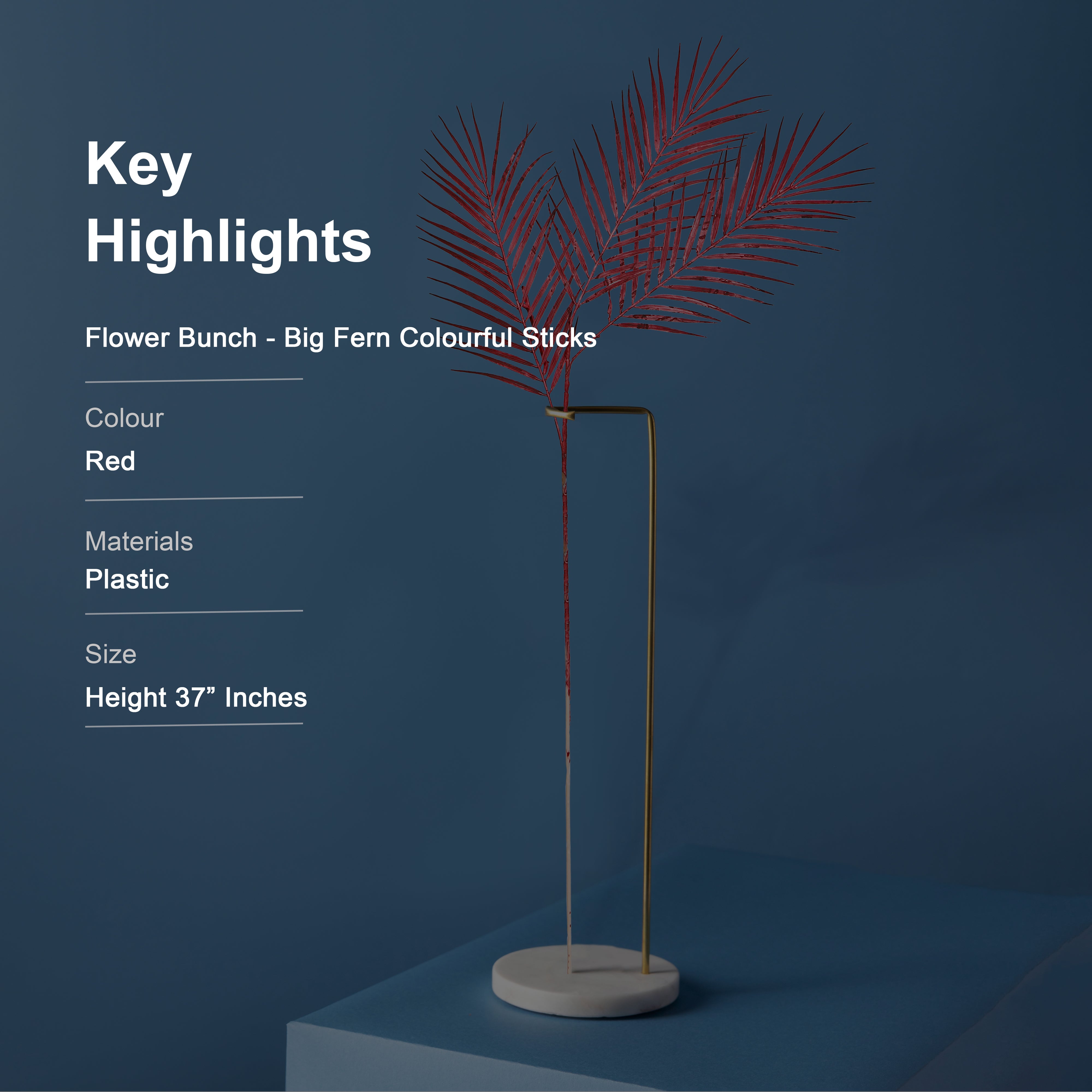 Flower Bunch - Big Fern Red Sticks