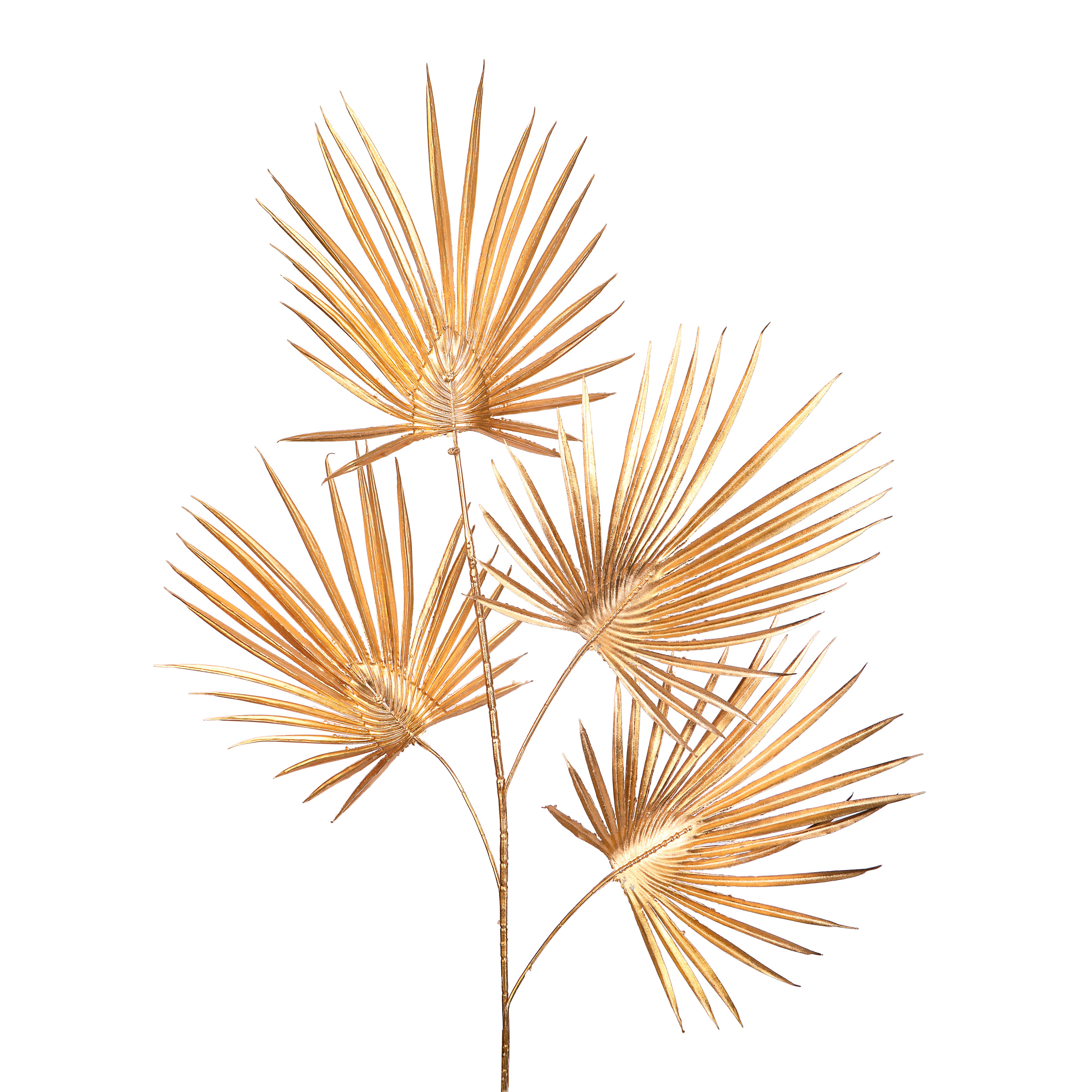 Flower bunch - Fan Palm Gold Metallic Leaf Sticks