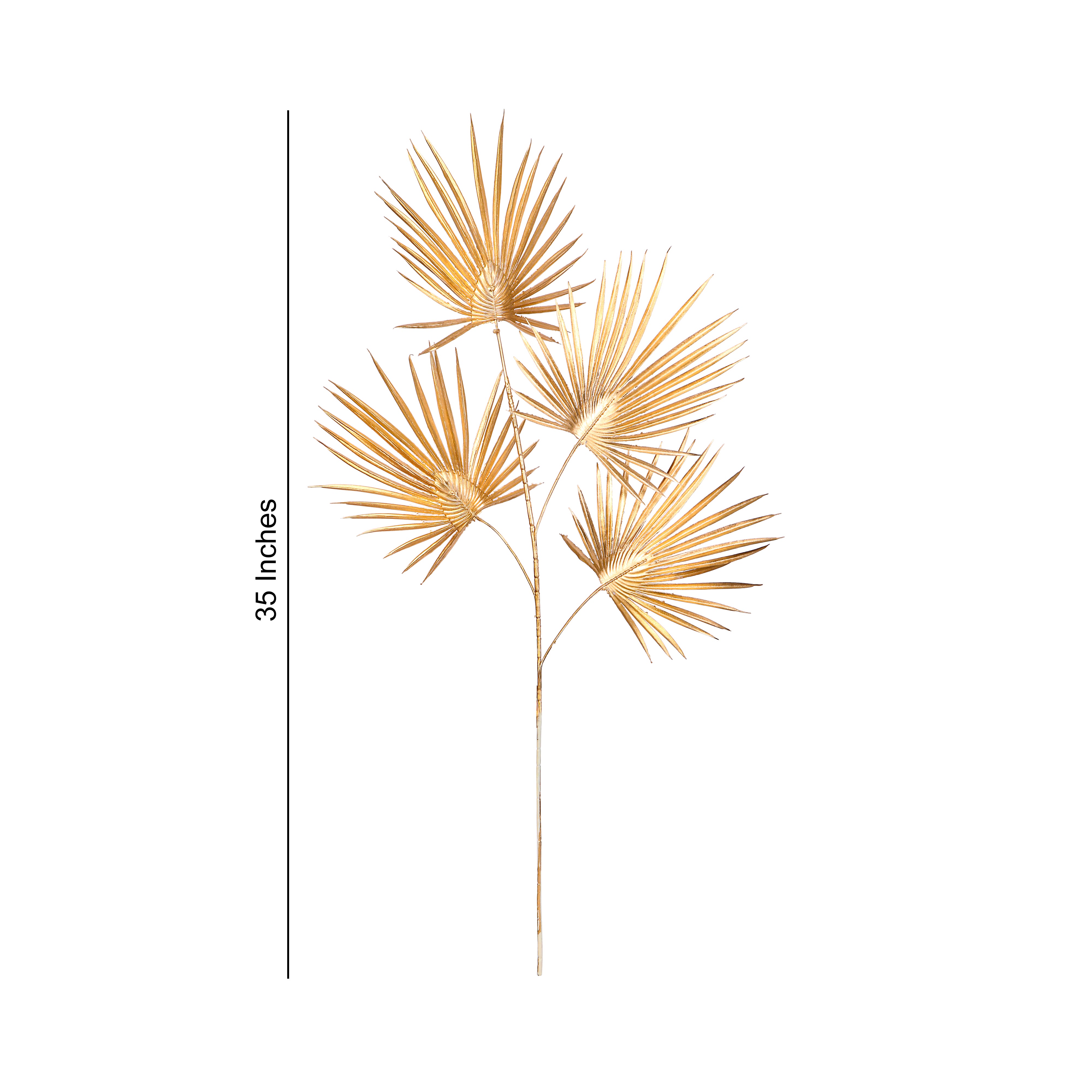 Flower bunch - Fan Palm Gold Metallic Leaf Sticks