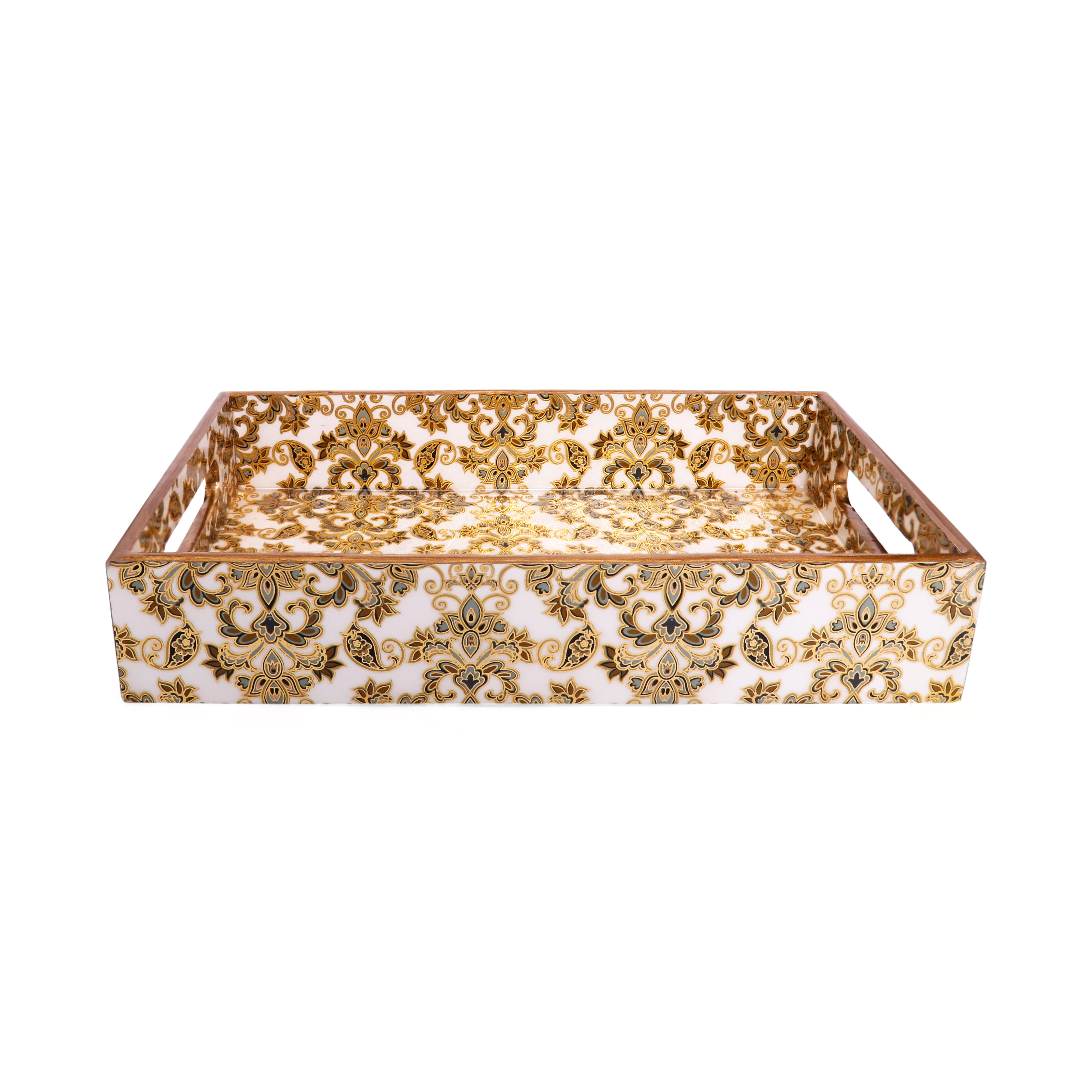 Rectangle Tray - Brown Abstract