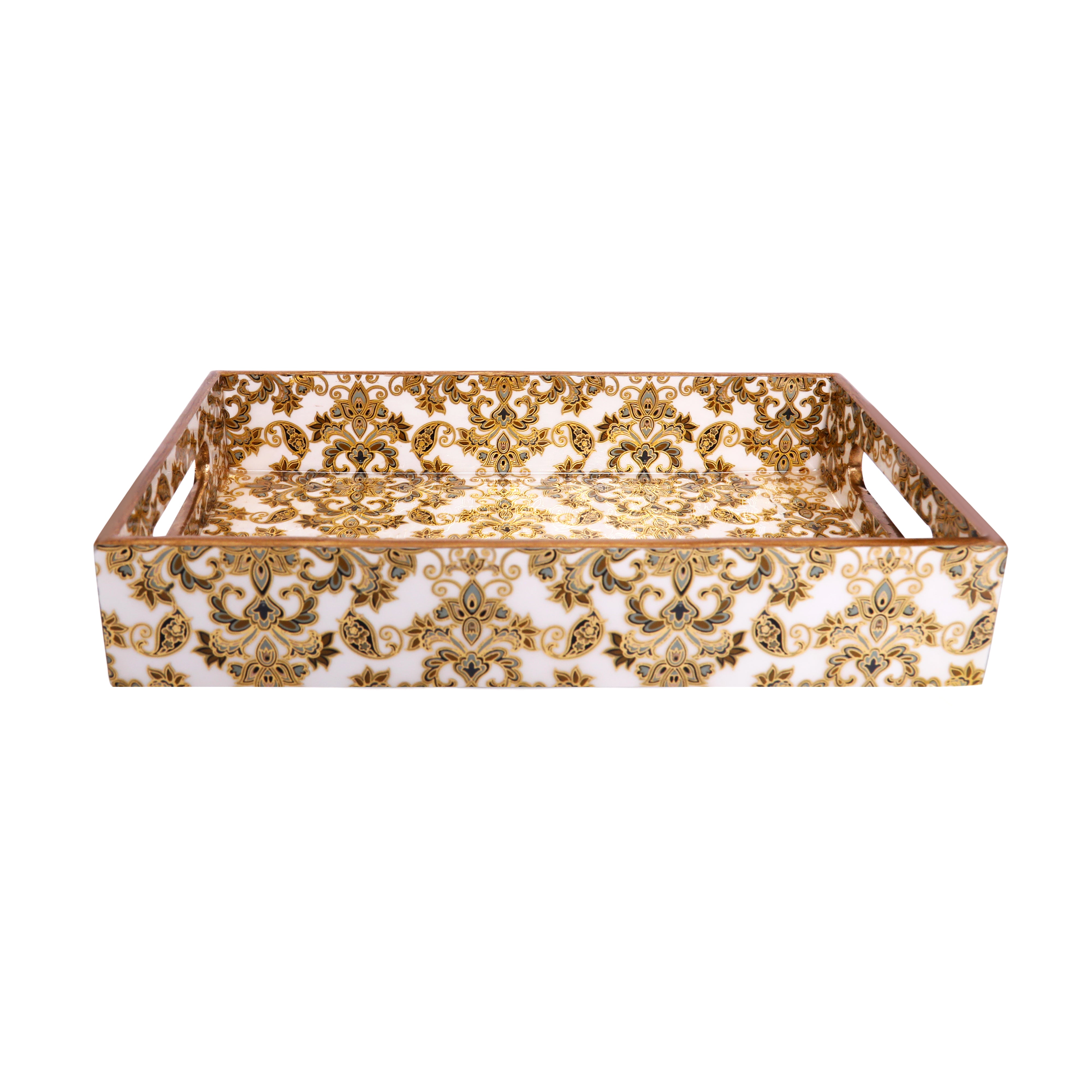 Rectangle Tray - Brown Abstract