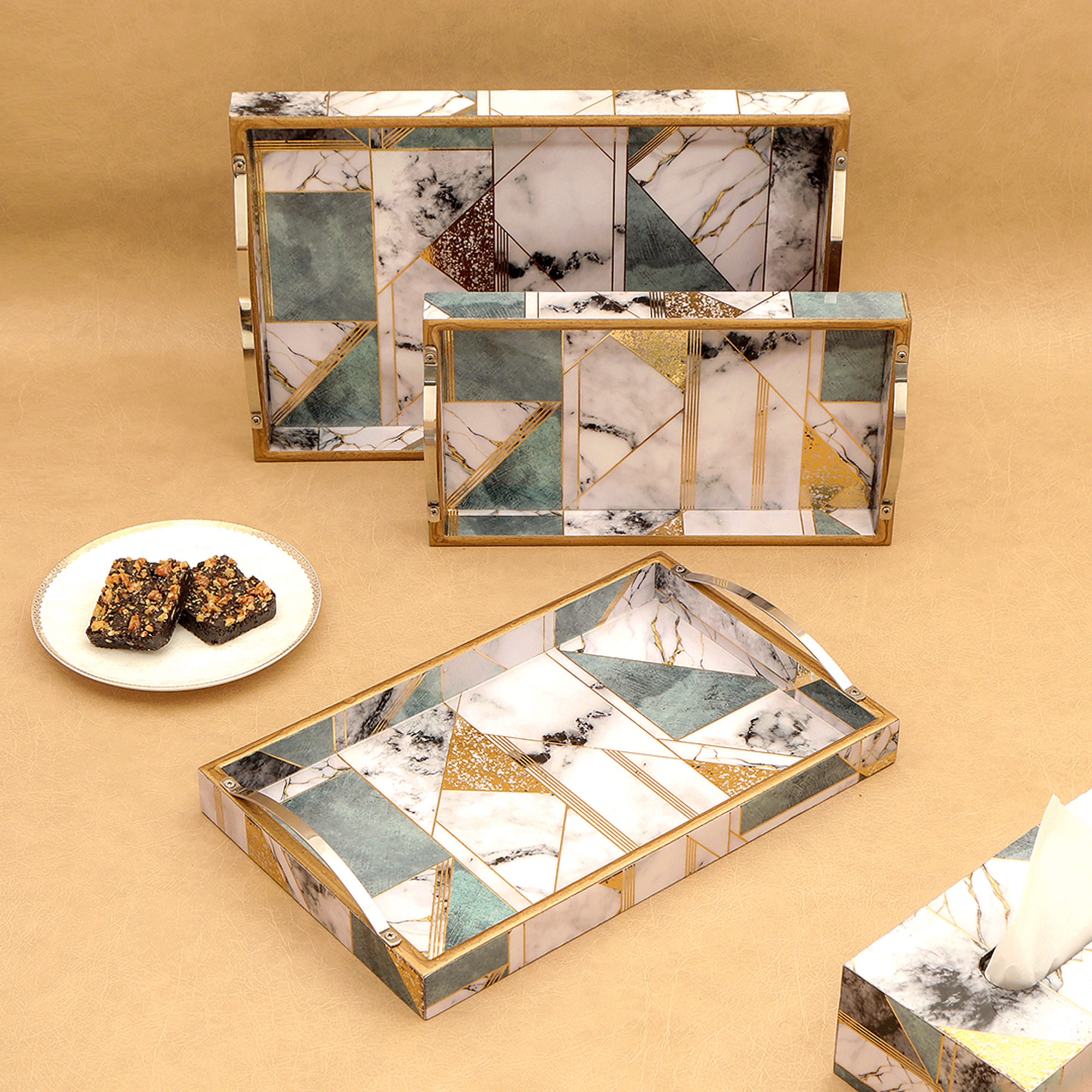 Tray Set Of 3 - New Onyx