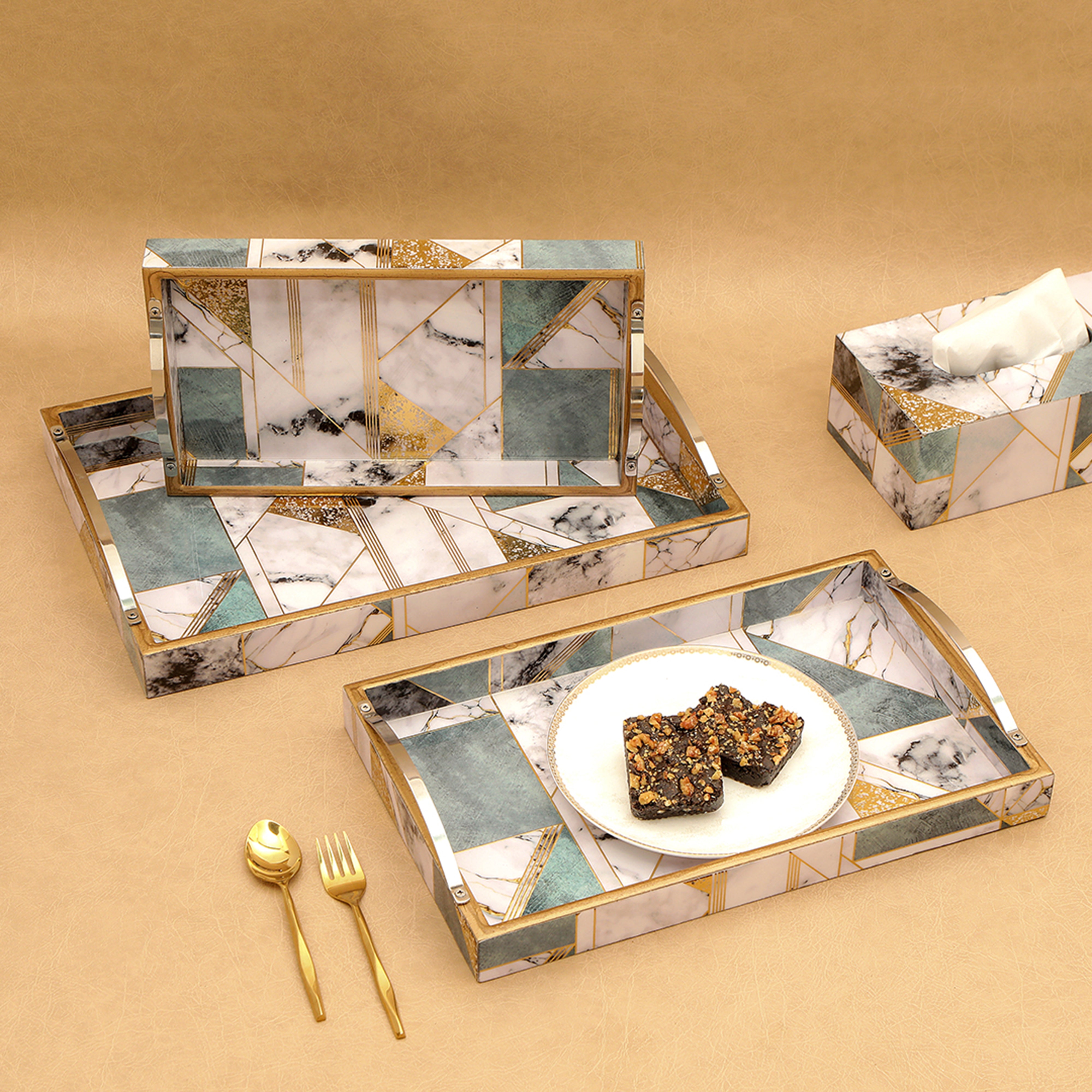 Tray Set Of 3 - New Onyx