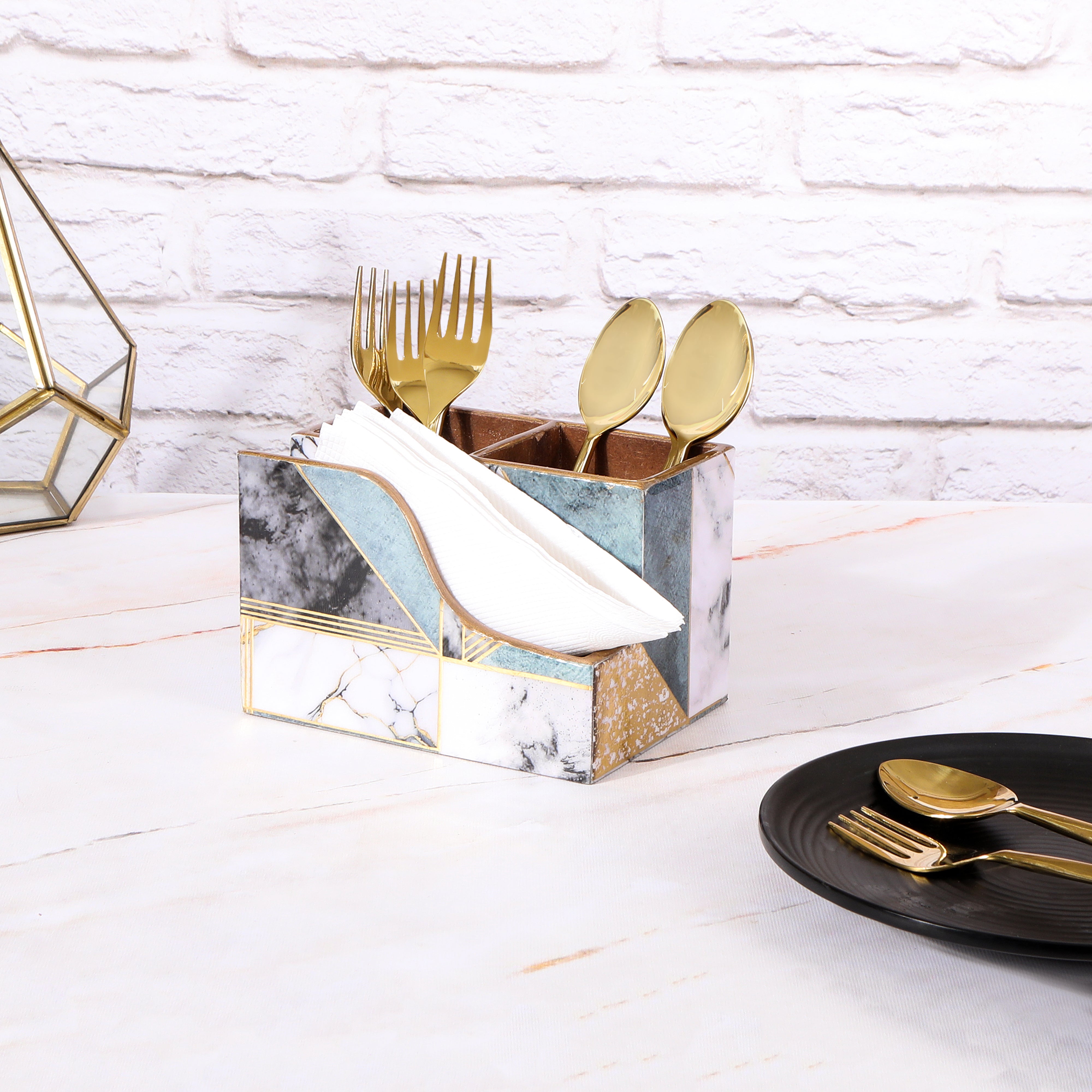 Small Cutlery Tissue Holder - New Onyx