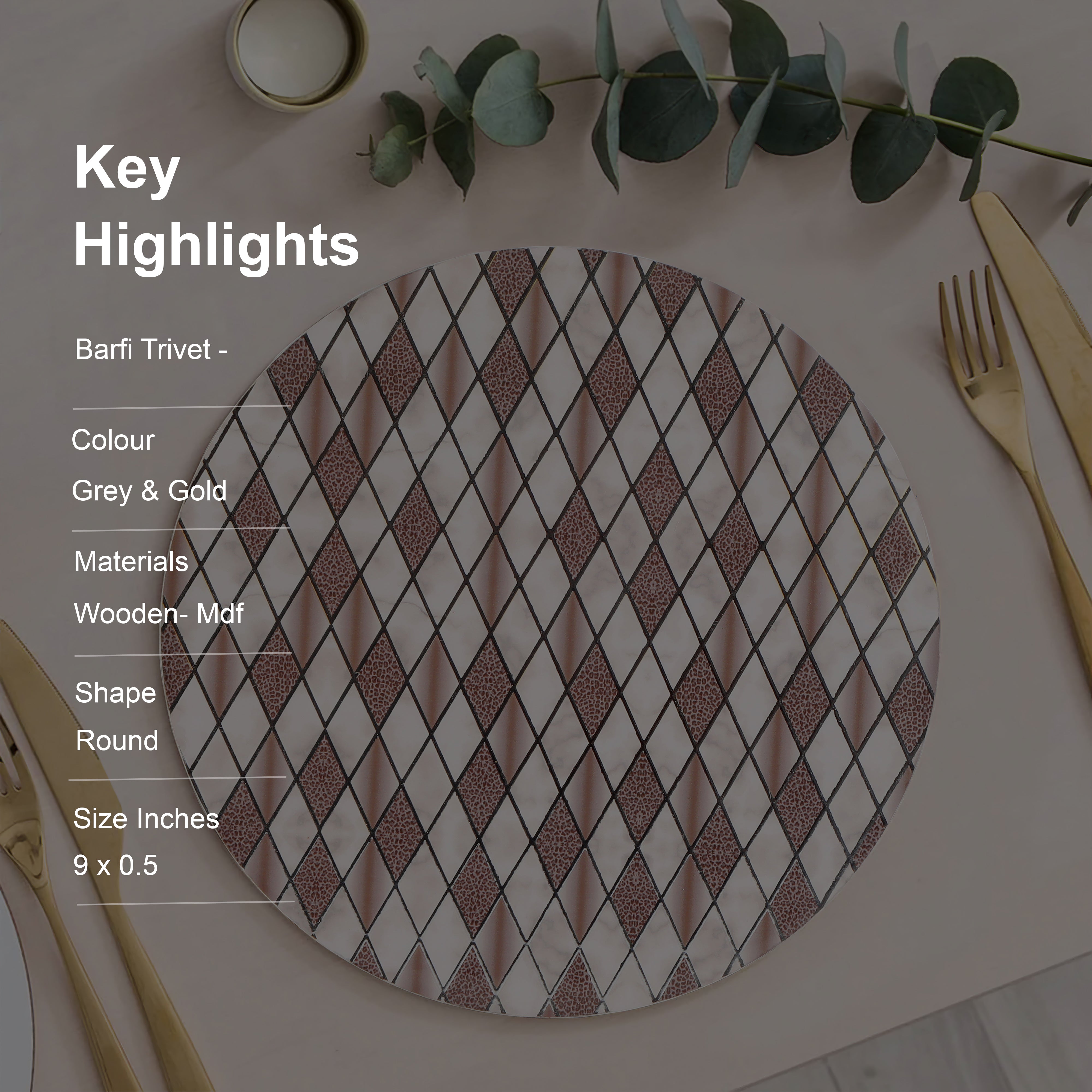 Trivet - Barfi - Round