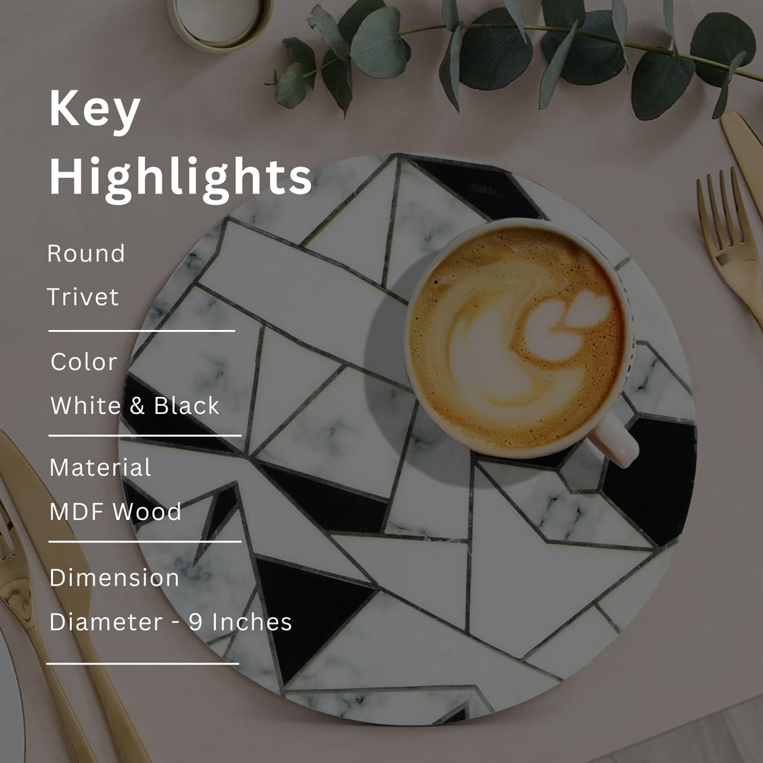Trivet - Triangle Pattern - Round Trivet