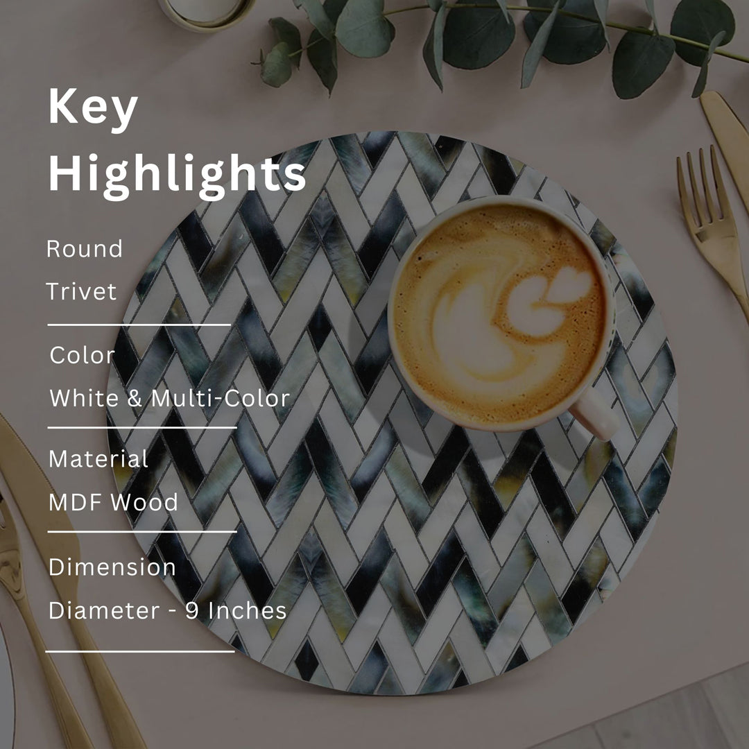 Trivet - Zig Zag Pattern - Round Trivet