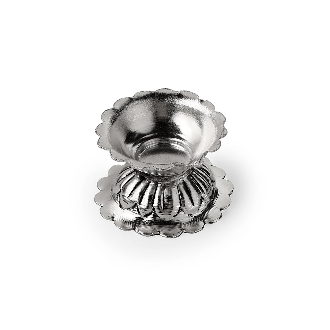 German Silver Pooja Thali Set With Elephant Legs