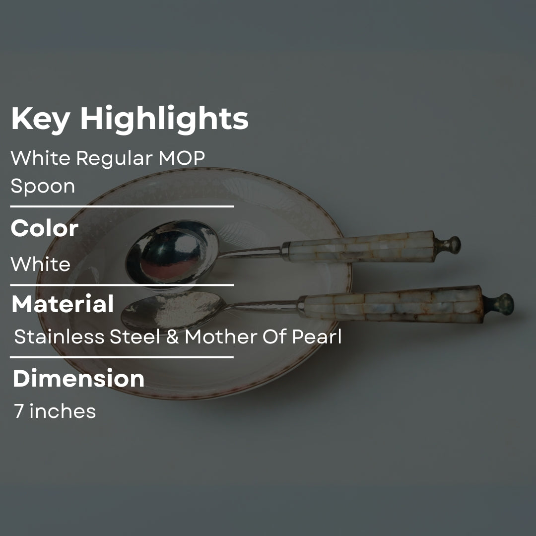 Serving Set Of 2 - White Mother Of Pearl