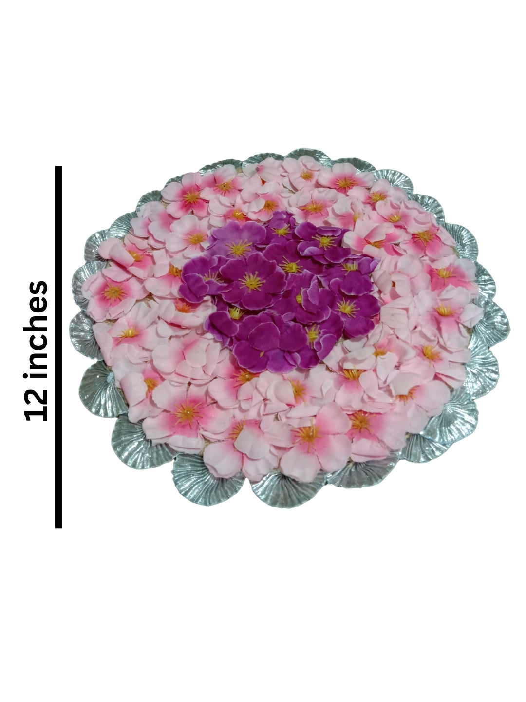 Handmade Pink & Purple Floral Puja Asan Mat / rangolis Set of 3