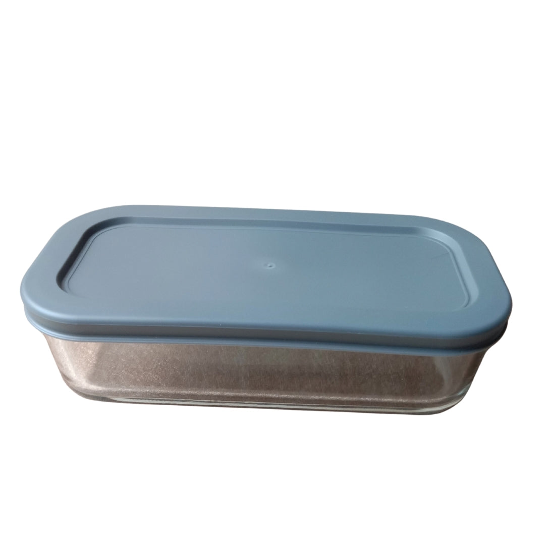 Glass Storage Container Set with Grey Airtight Lids - set of 4