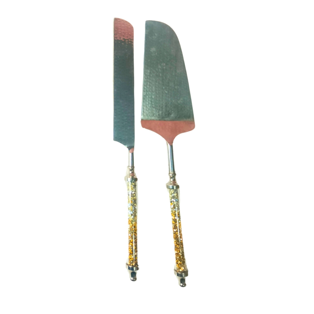 Gold & Silver Crystal Set Of 2