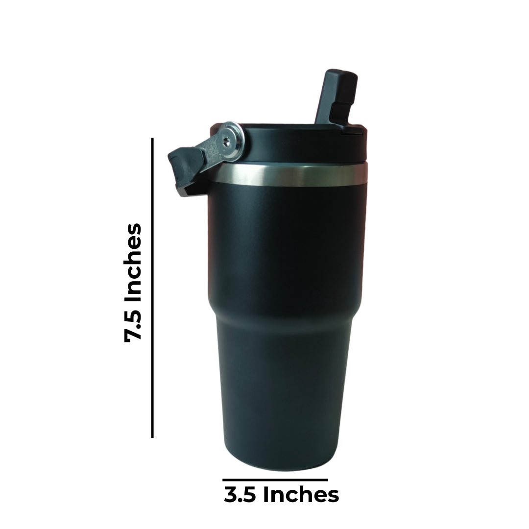 Black Stainless Steel Insulated Sipper With Handle