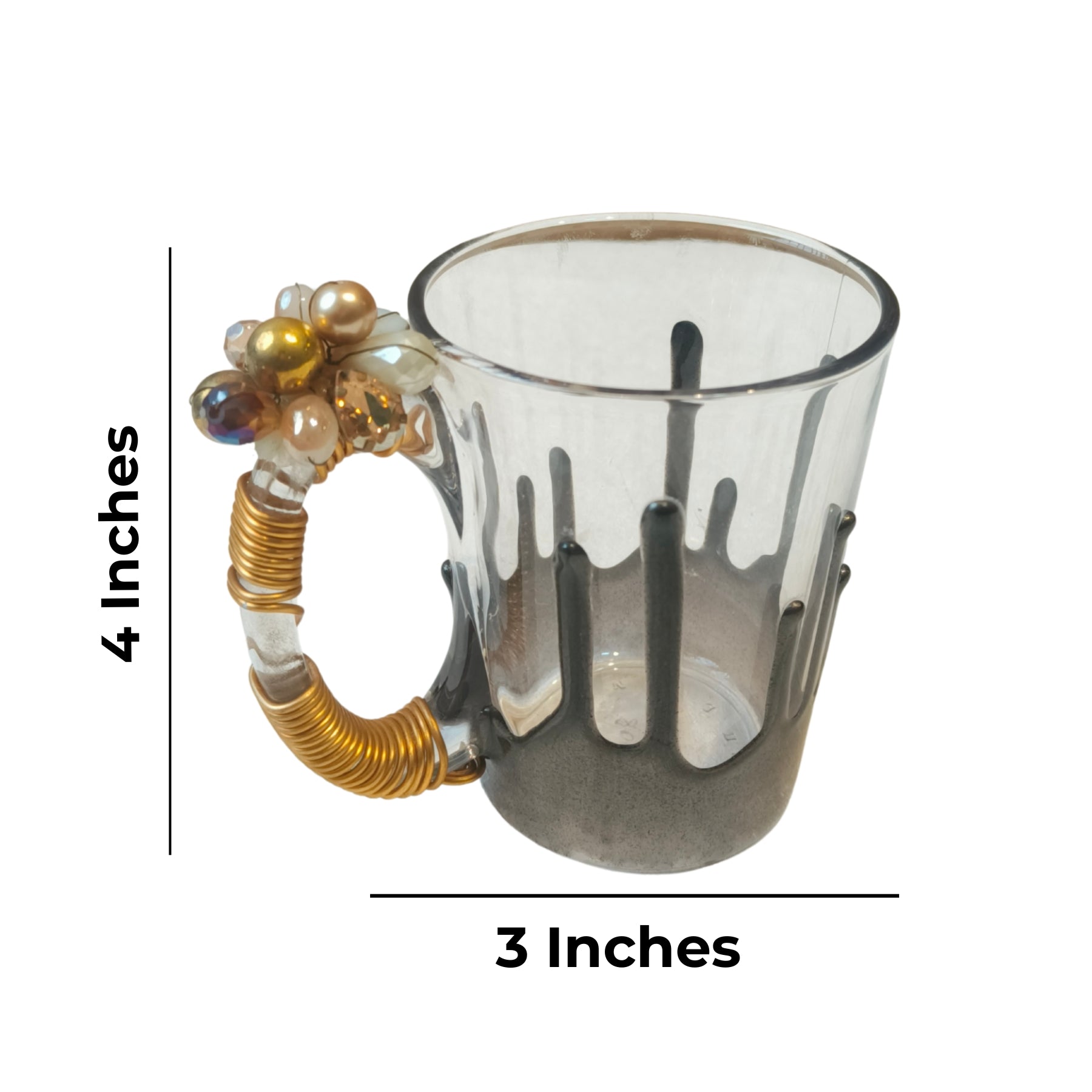 Grey Resin Coffee Filigree Cup