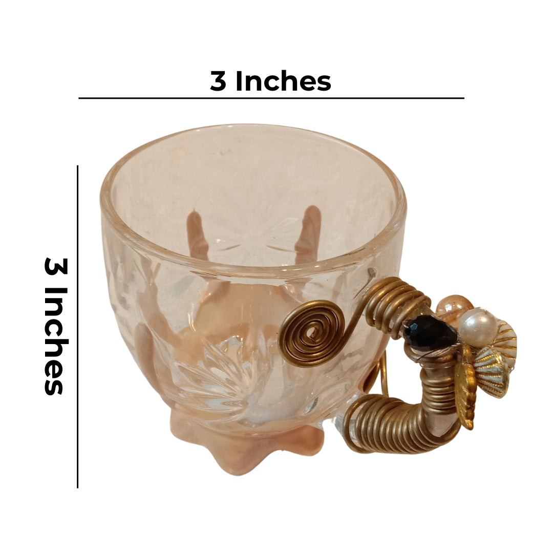 Small Square Tea Filigree Cup Set of 5