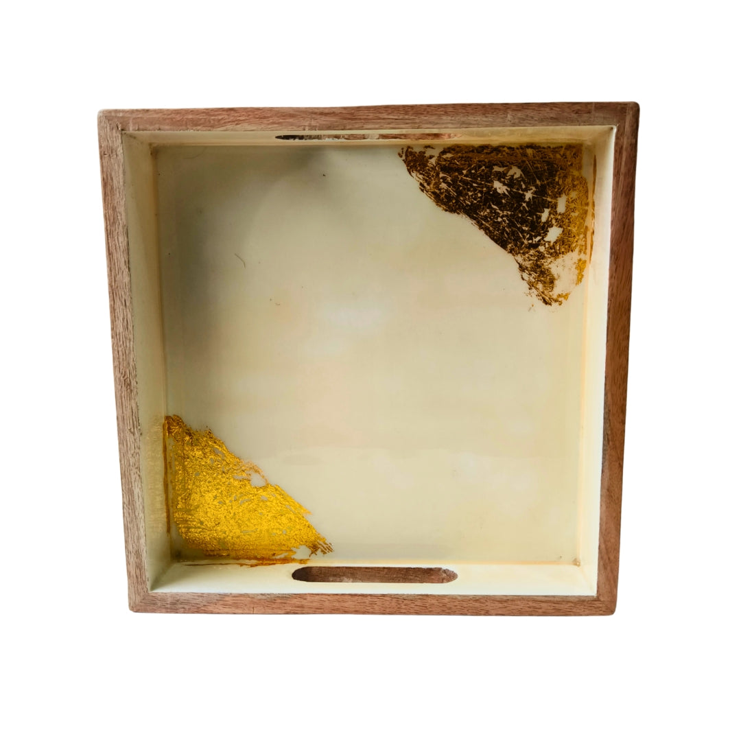 Gold Foil Square Design Tray