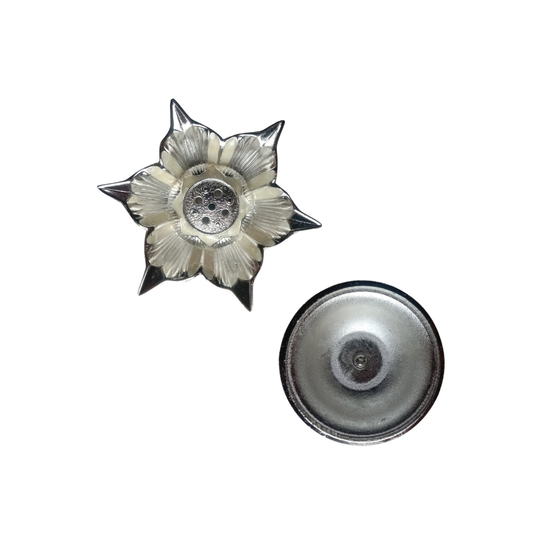 White metal Decorative Silver Peacock Design Diya