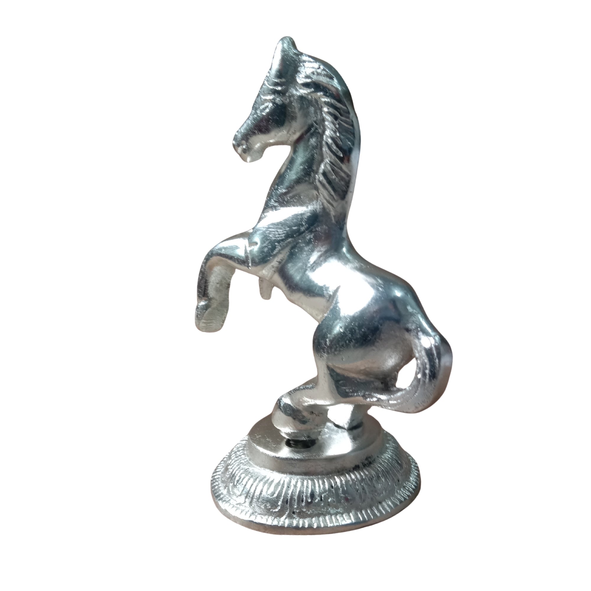 Silver plated rising horse