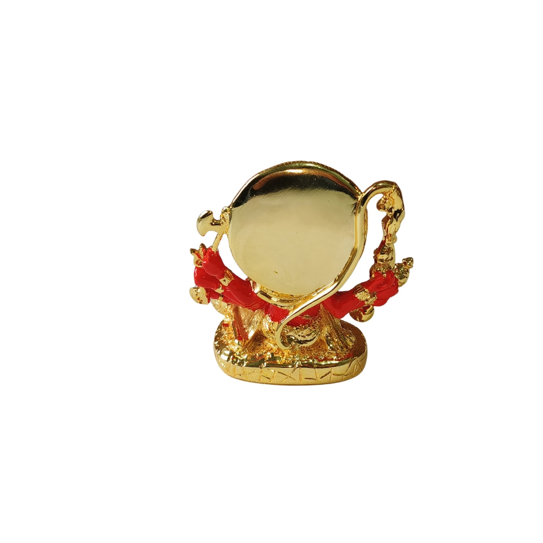 The Home CO-24K Gold Plated Panchmukhi Hanuman Fibre Idol | Orange Enamel Five-Faced Hanumanji Murti