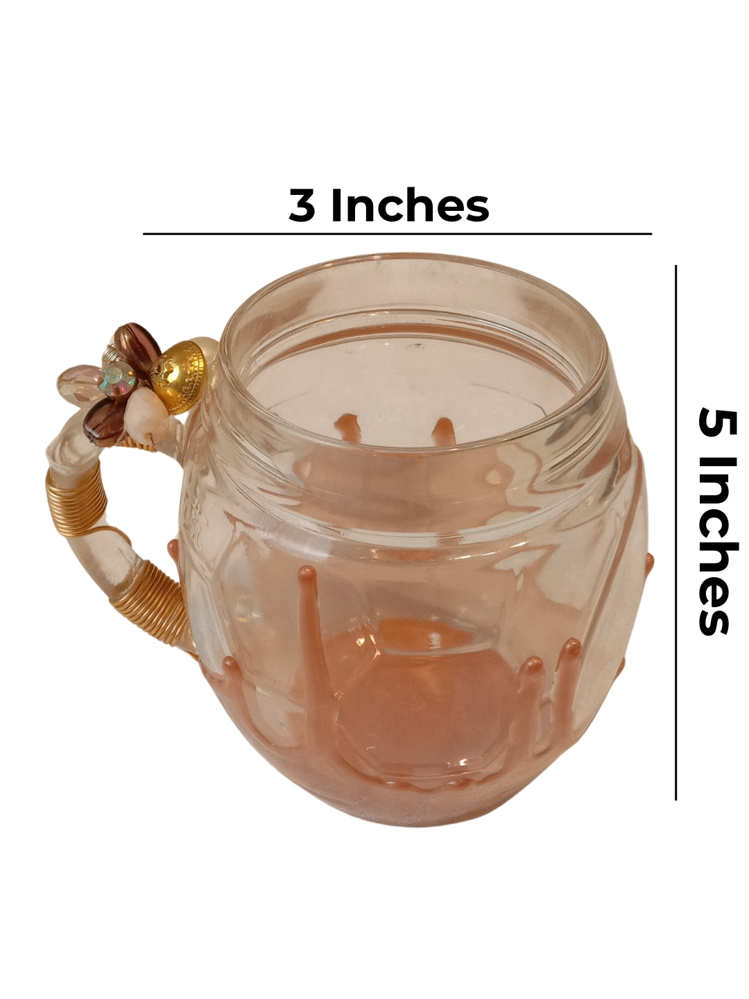 Peach Resin Football Filigree Cup Set of 2