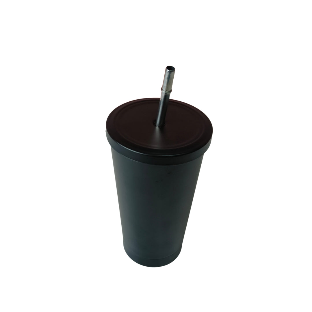 Black Stainless Steel Sipper WIth S.S Starw