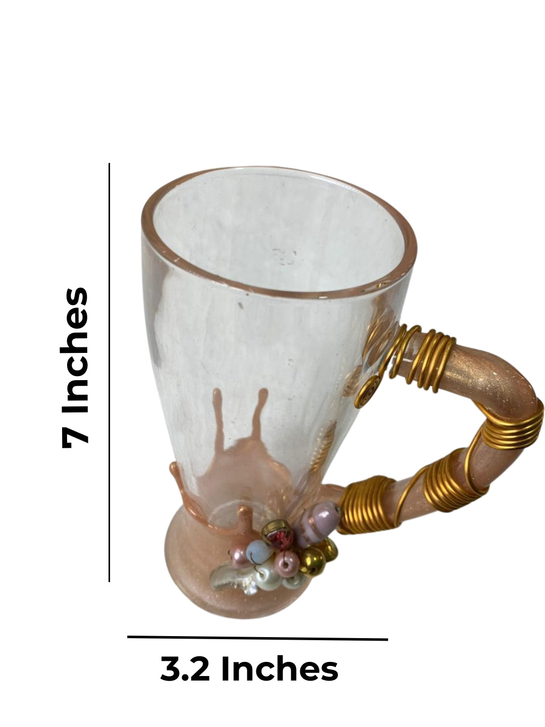 Gold Resin Mocktail Filigree Cup Set of 6