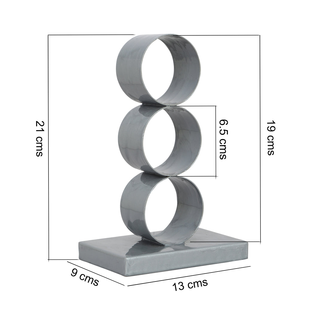 Small Metal Towel Holder Stand - Grey