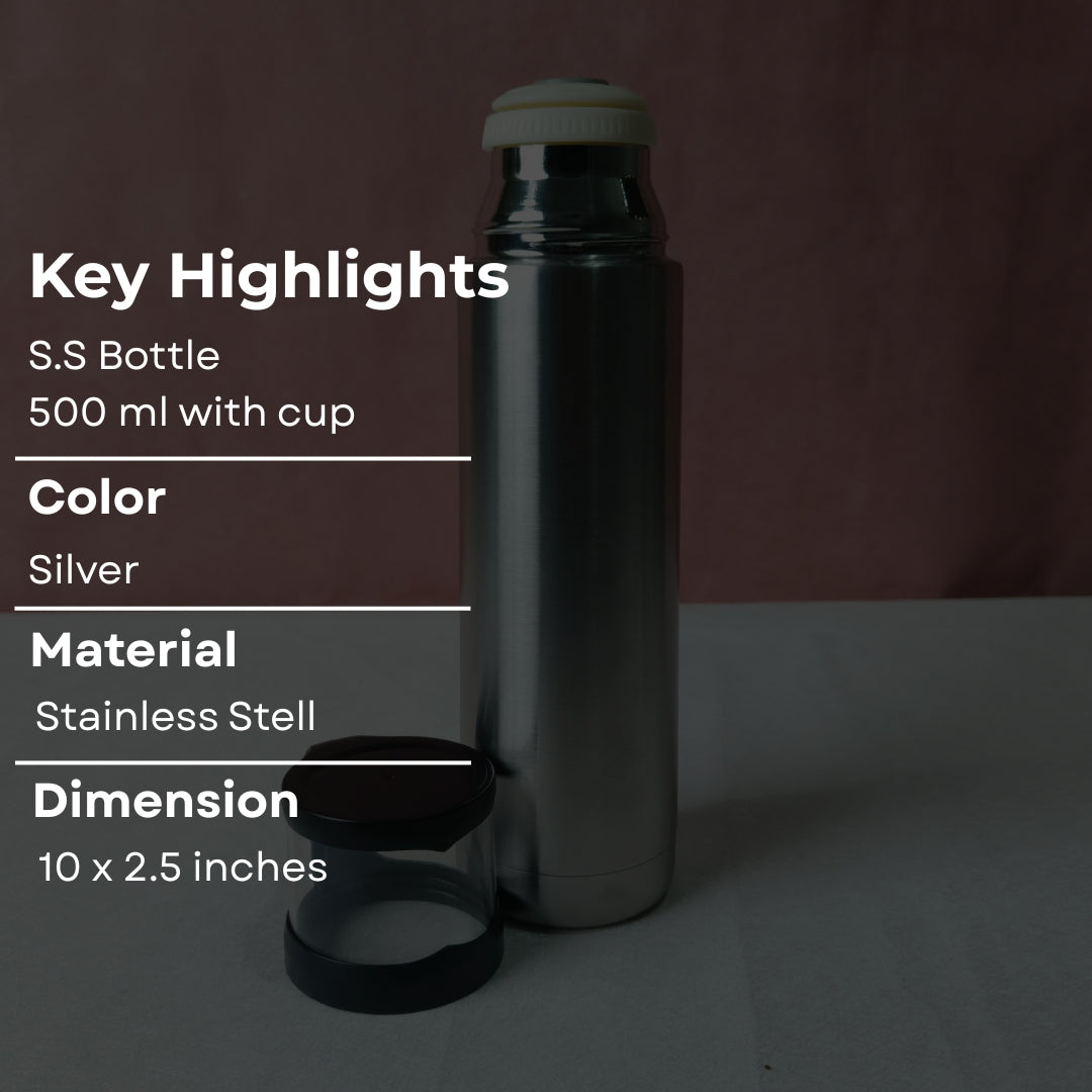Stainless Steel Bottle With Cup(500ml)