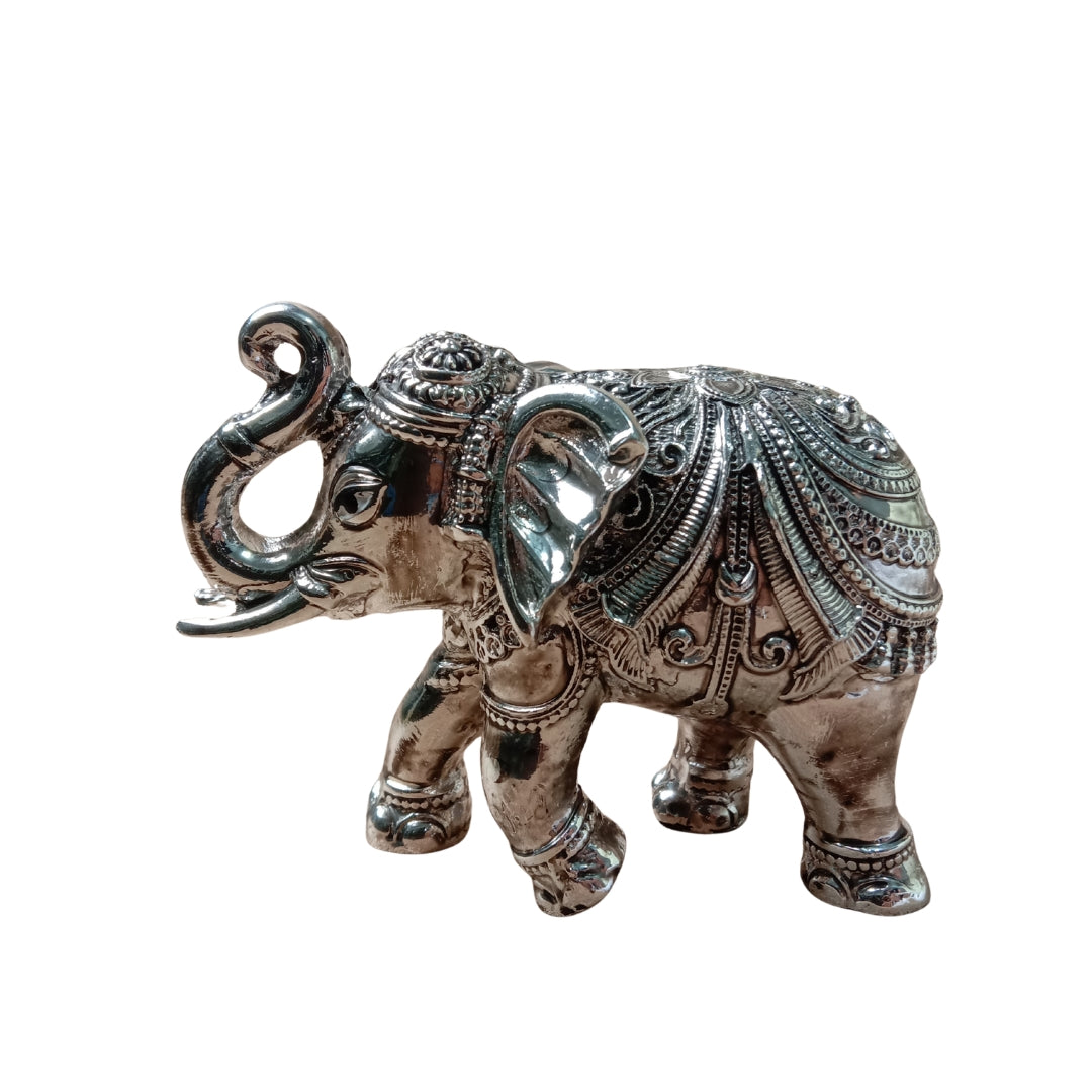 Antique Silver-Plated Elephant Pair (Set of 2, 3-Inch) with Velvet Gift Box (80 characters)