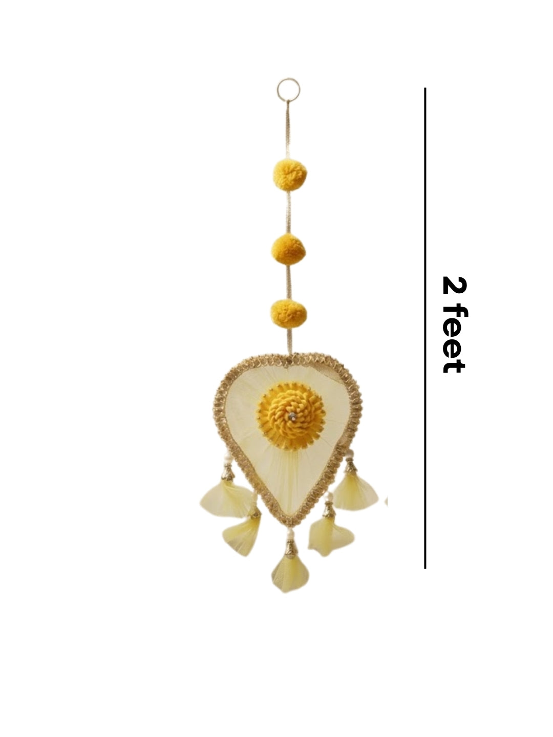 Small Yellow Floral Heart-Shaped Festive Hangings
