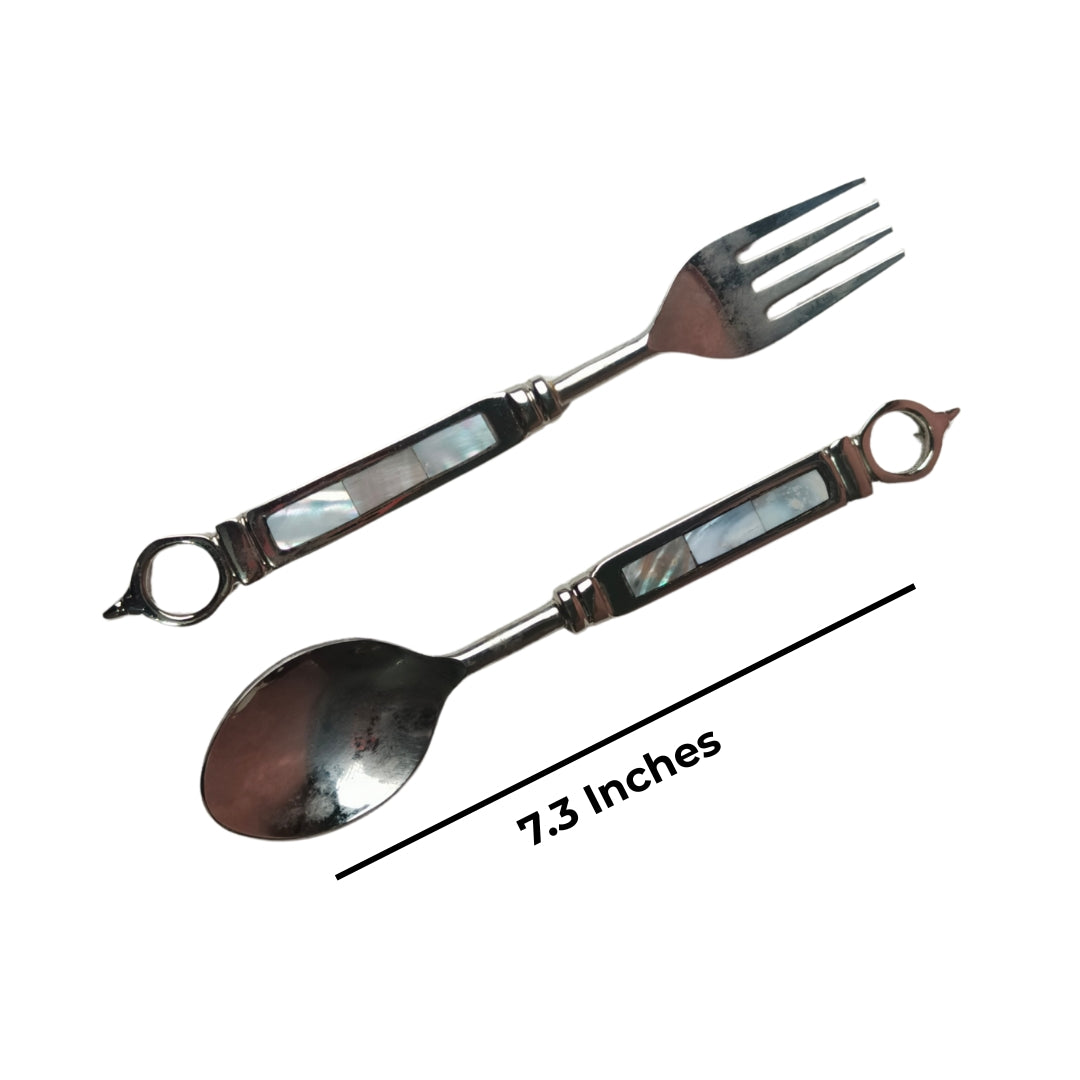 Cutlery Set of 12 - White Mother Of pearl Tikki Knob