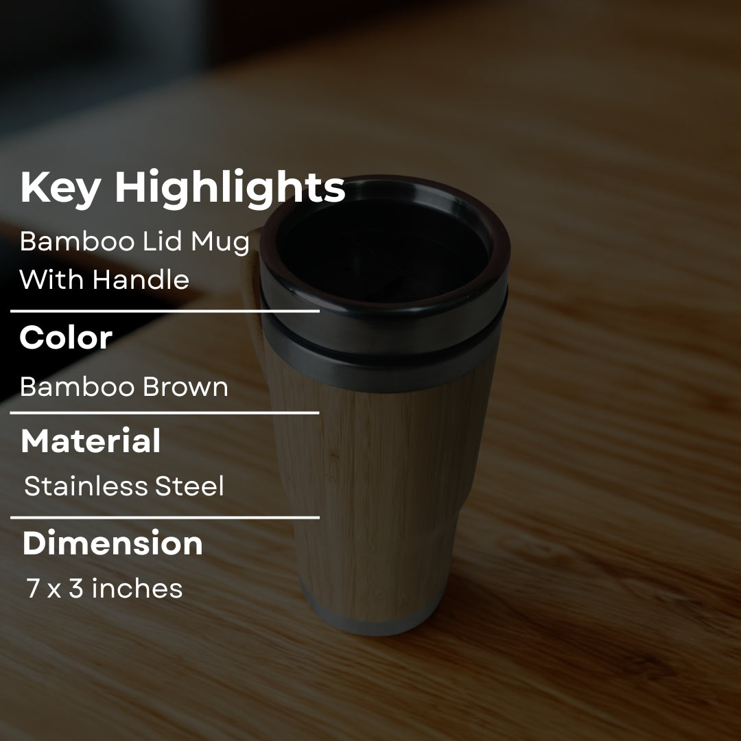 Bamboo Stainless Steel Lid And Handle