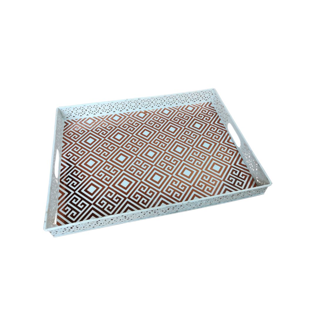Single Tray - Large Copper & White