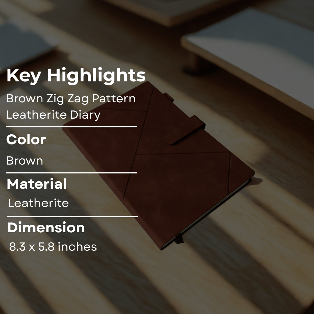 Brown Triangle Cut Diary