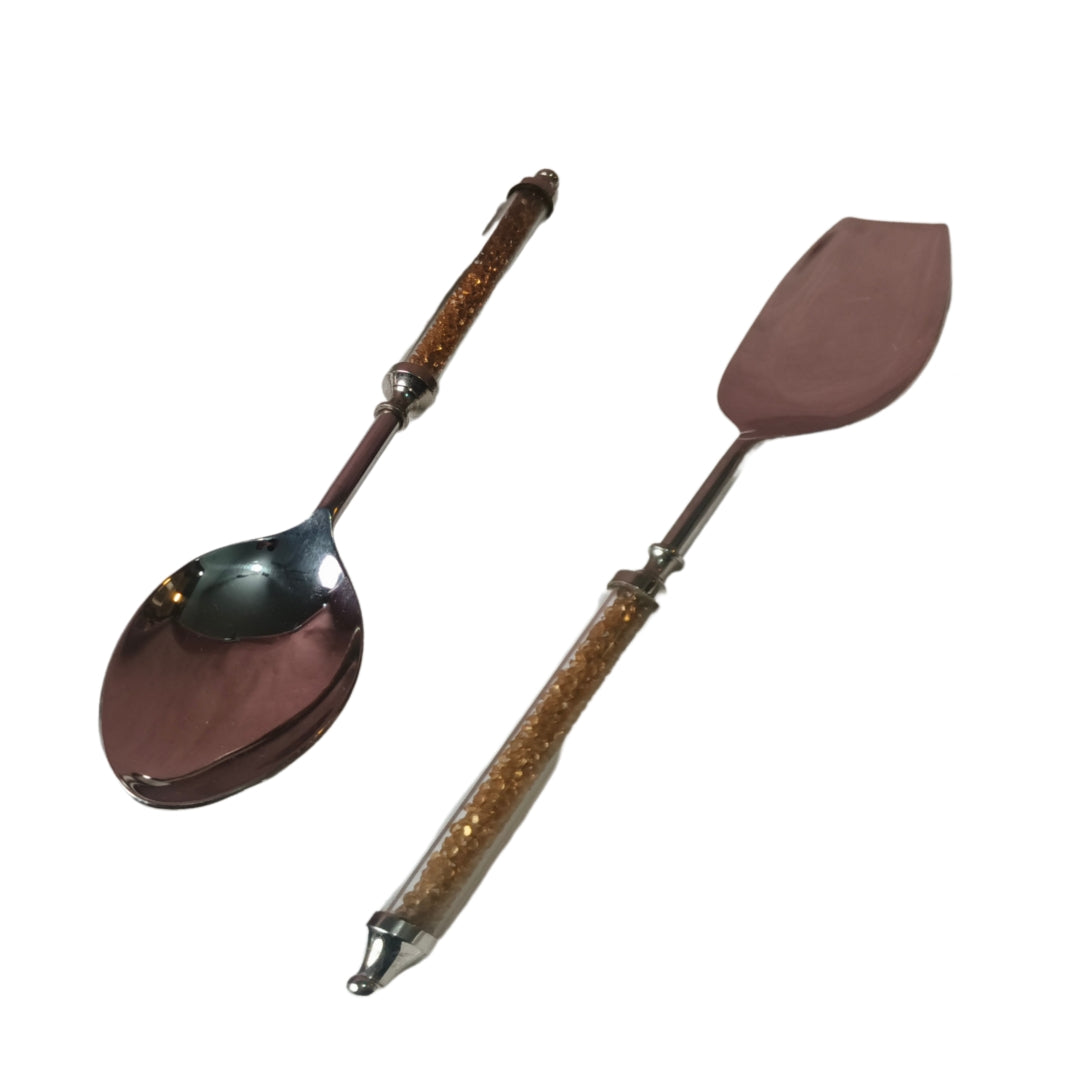 Serving Set Of 6 - Gold Crystal